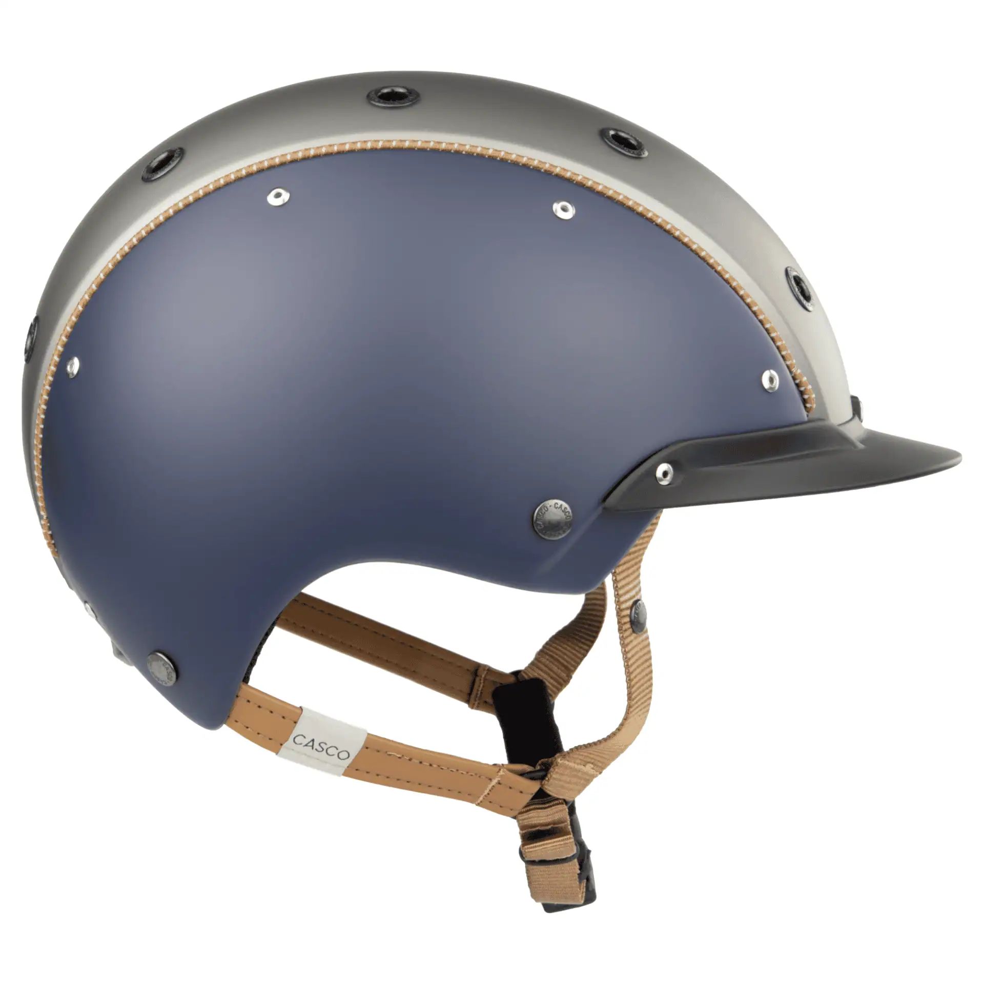 Casque d'équitation Casco Champ Precision avec boîte de rangement, 52-56, regal bleu