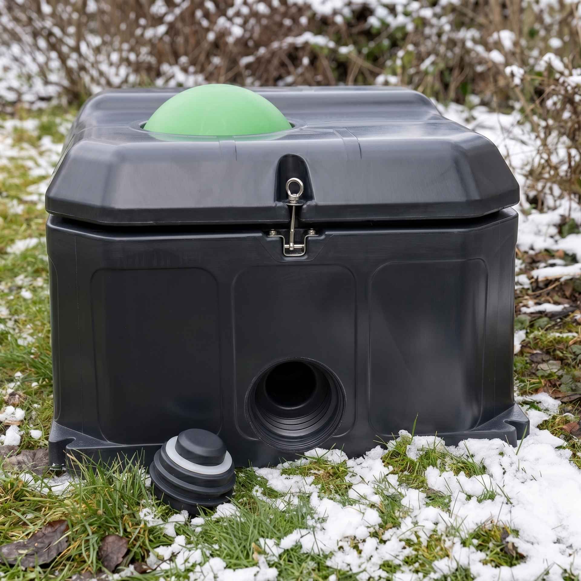 composter, garden, outdoor, green lid, plastic