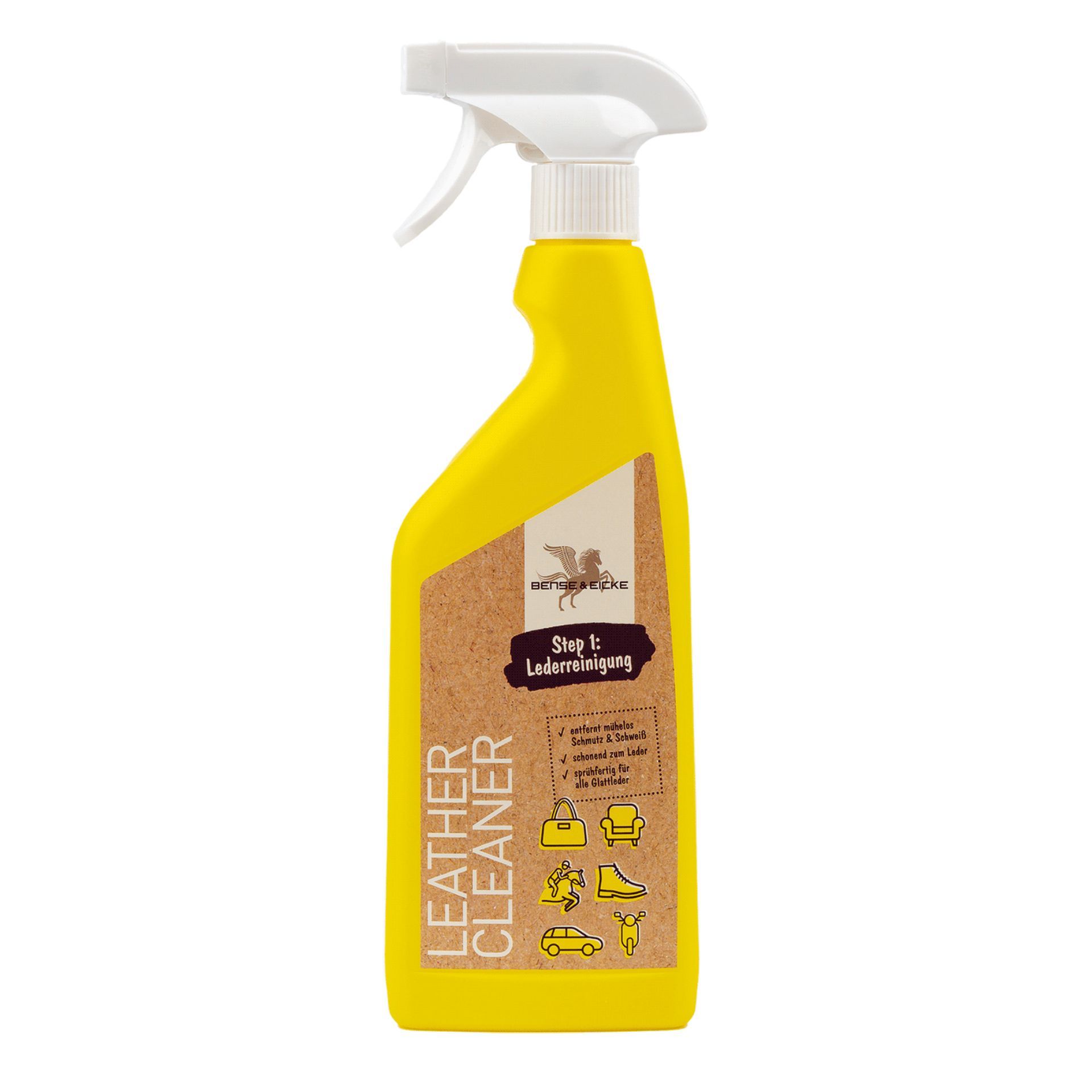 Bense & Eicke Leather Cleaner Step 1, Detergente per Cuoio, 500 ml