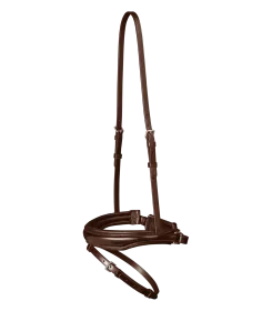 Braunes Reithalfter aus Leder mit verstellbaren Schnallen