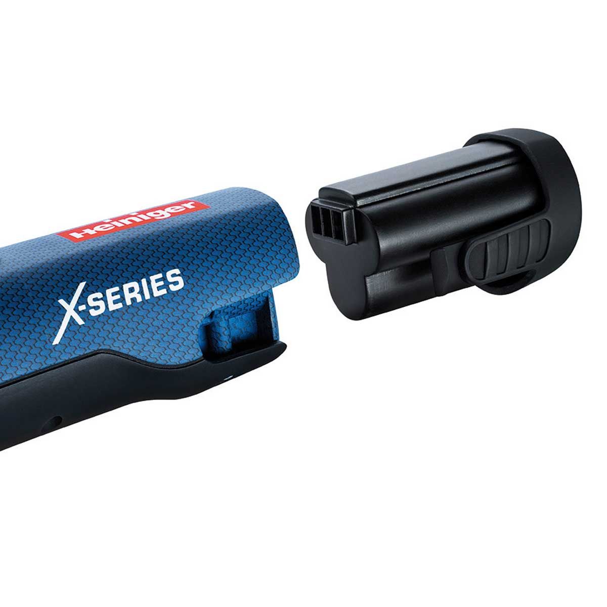 Batterie de remplacement Heiniger XPLORER, lithium-ion 10,8 V / 2,6 Ah, exemple d'application