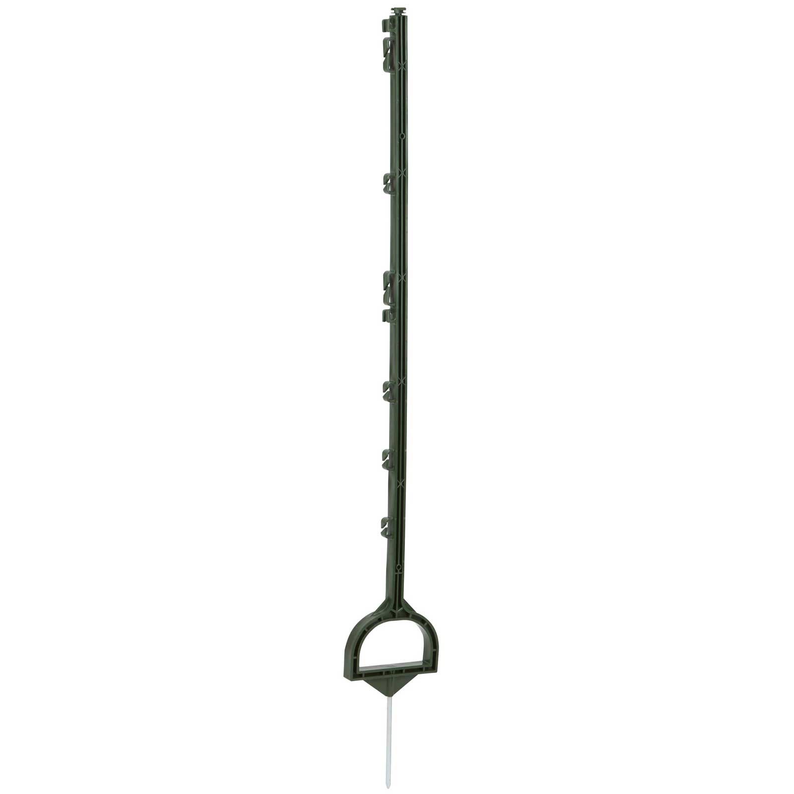 5x Piquet plastique avec étrier 114cm vert