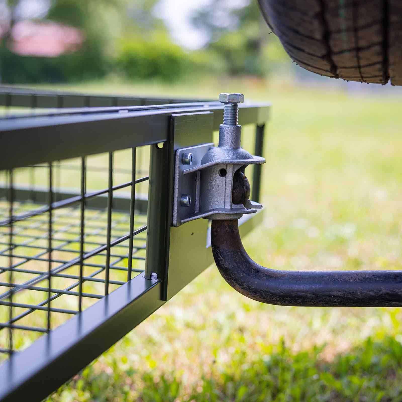 Heckbär 890X585X200 Mm Coated With Plug -In Coupling, detail view, bracket