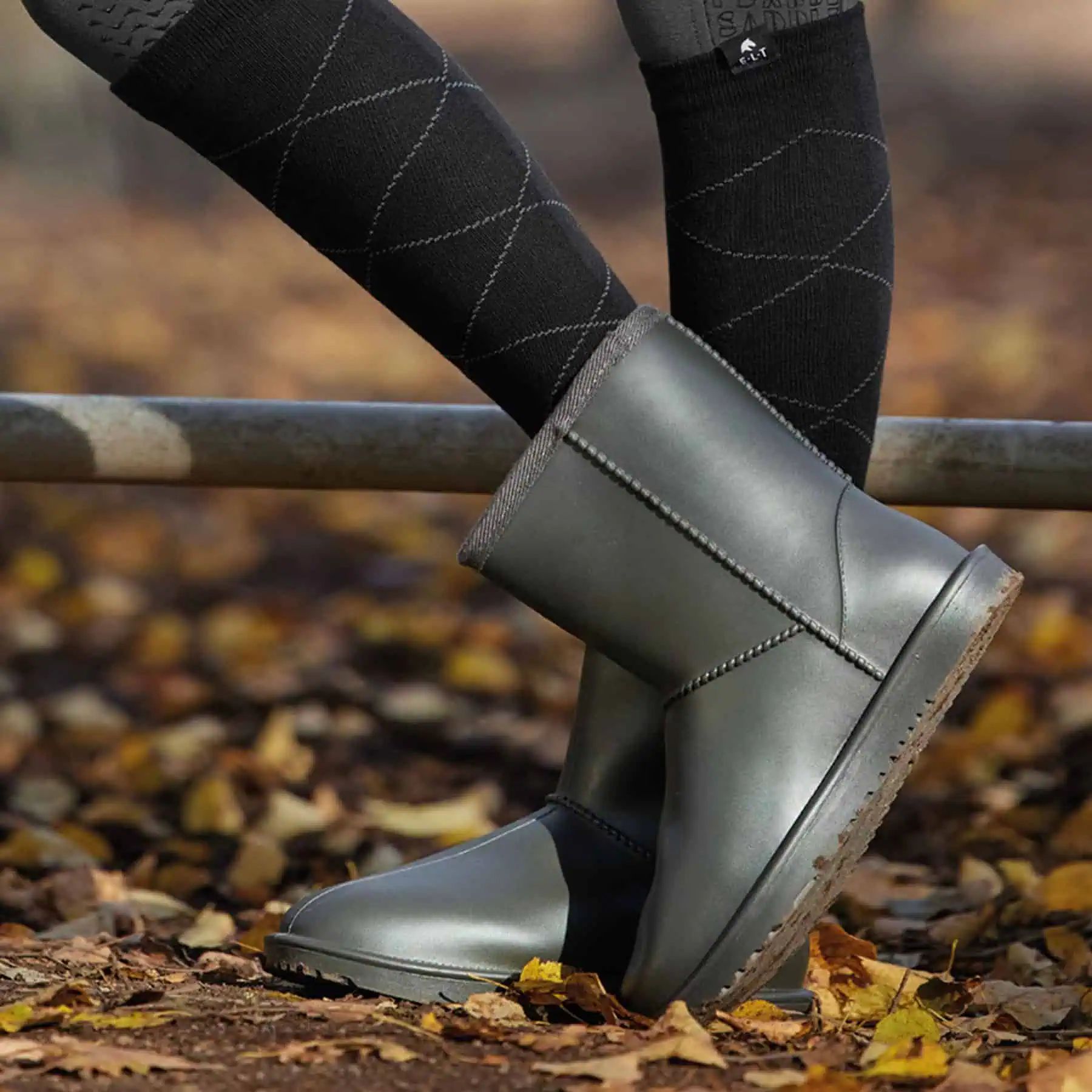 Bottines ELT Rainless imperméables doublure polaire chaude, gris asphalte 32