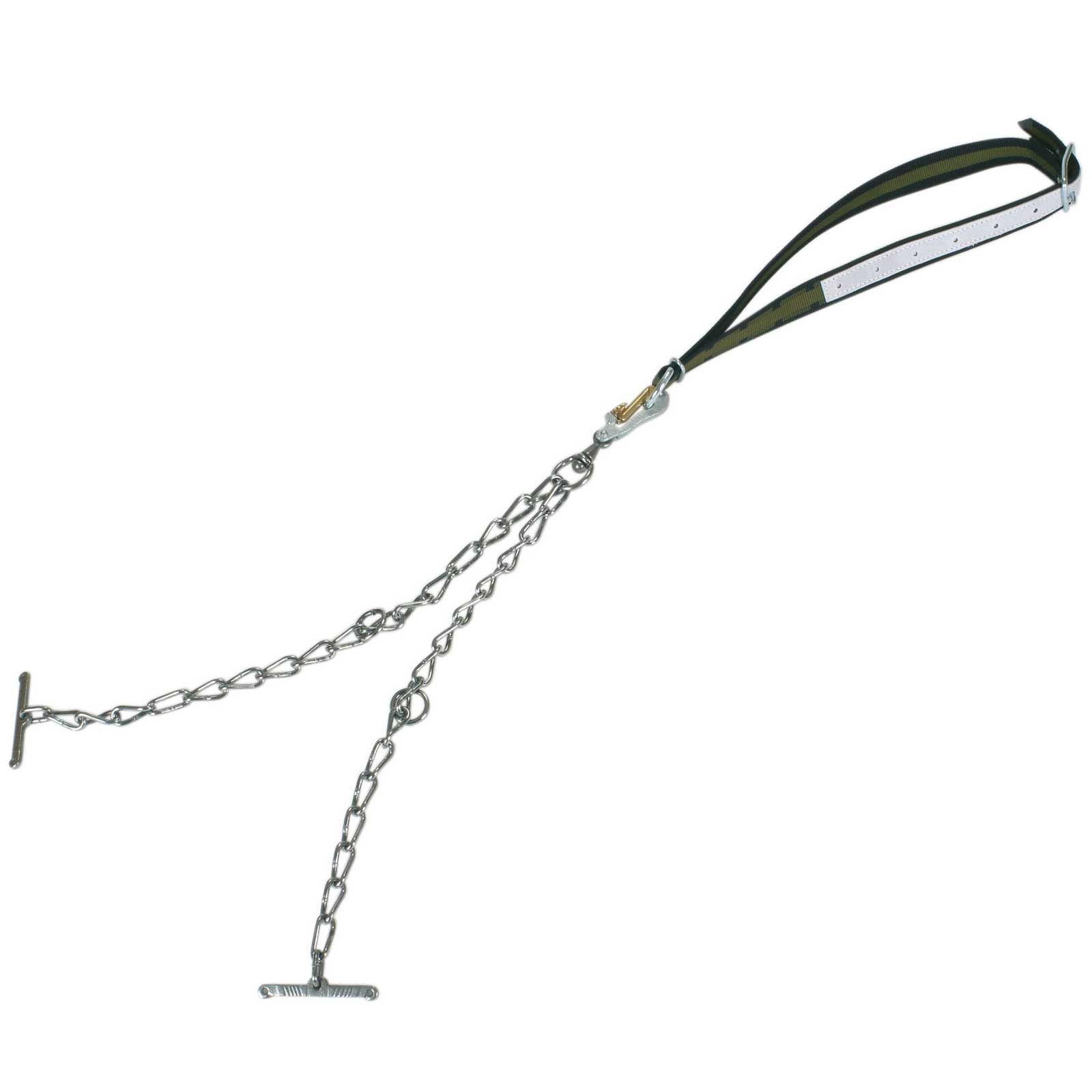 Attacco per bestiame compl. con catena da 6 mm doppia con sicura piccola