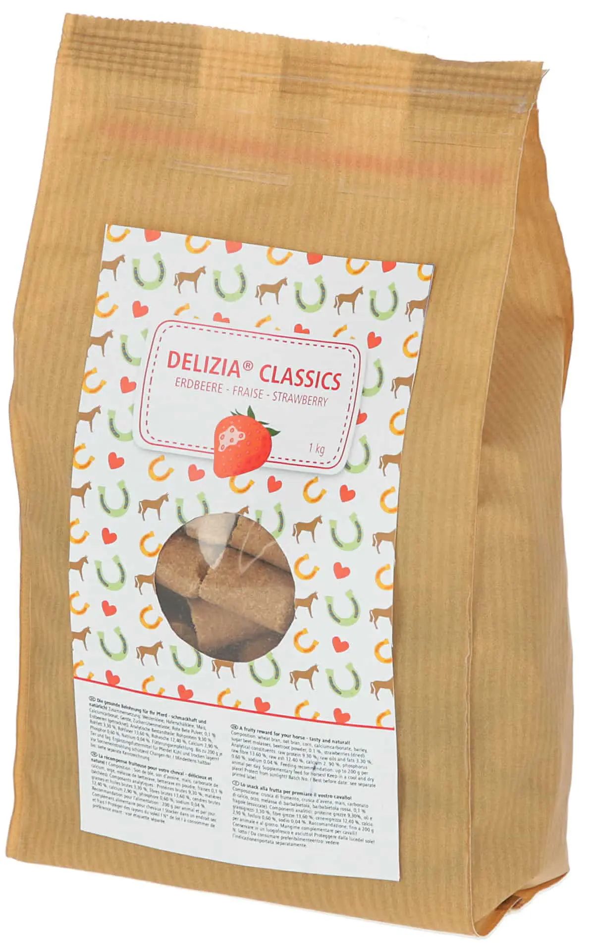 Kerbl Delizia Friandises Cheval Carotte, Cubes Récompense 1 kg, 1 kg