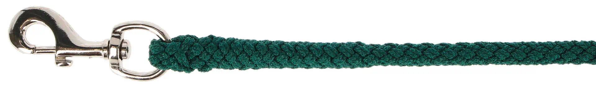 Longe Covalliero Supreme, polypropylène tressé pour chevaux, vert forêt avec mousqueton