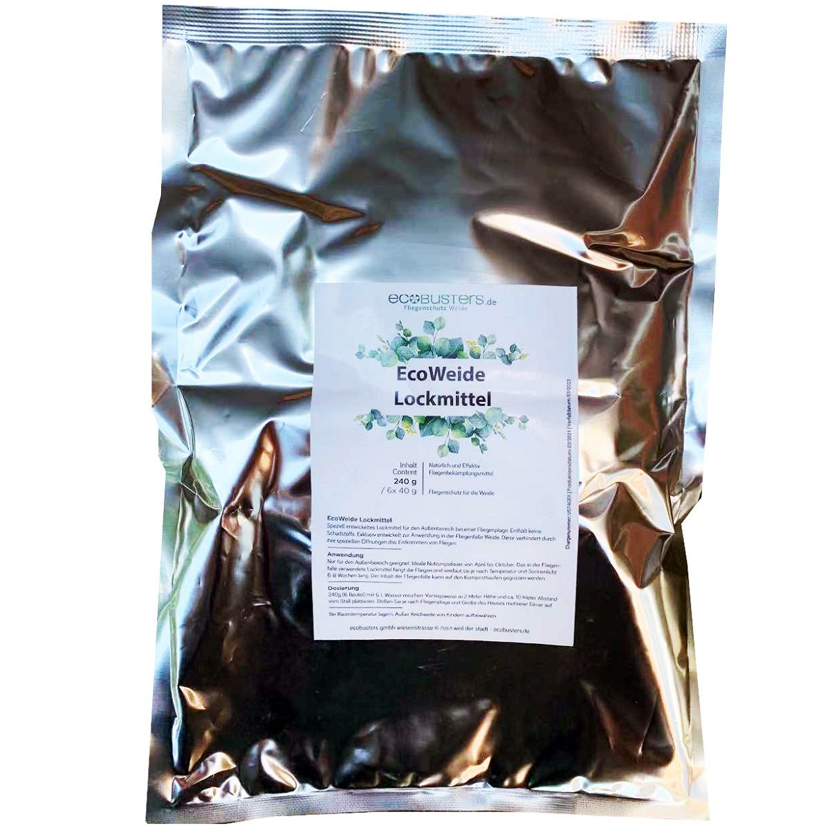 EcoBusters Lockmedel för flugfälla 6x40g, förpackning