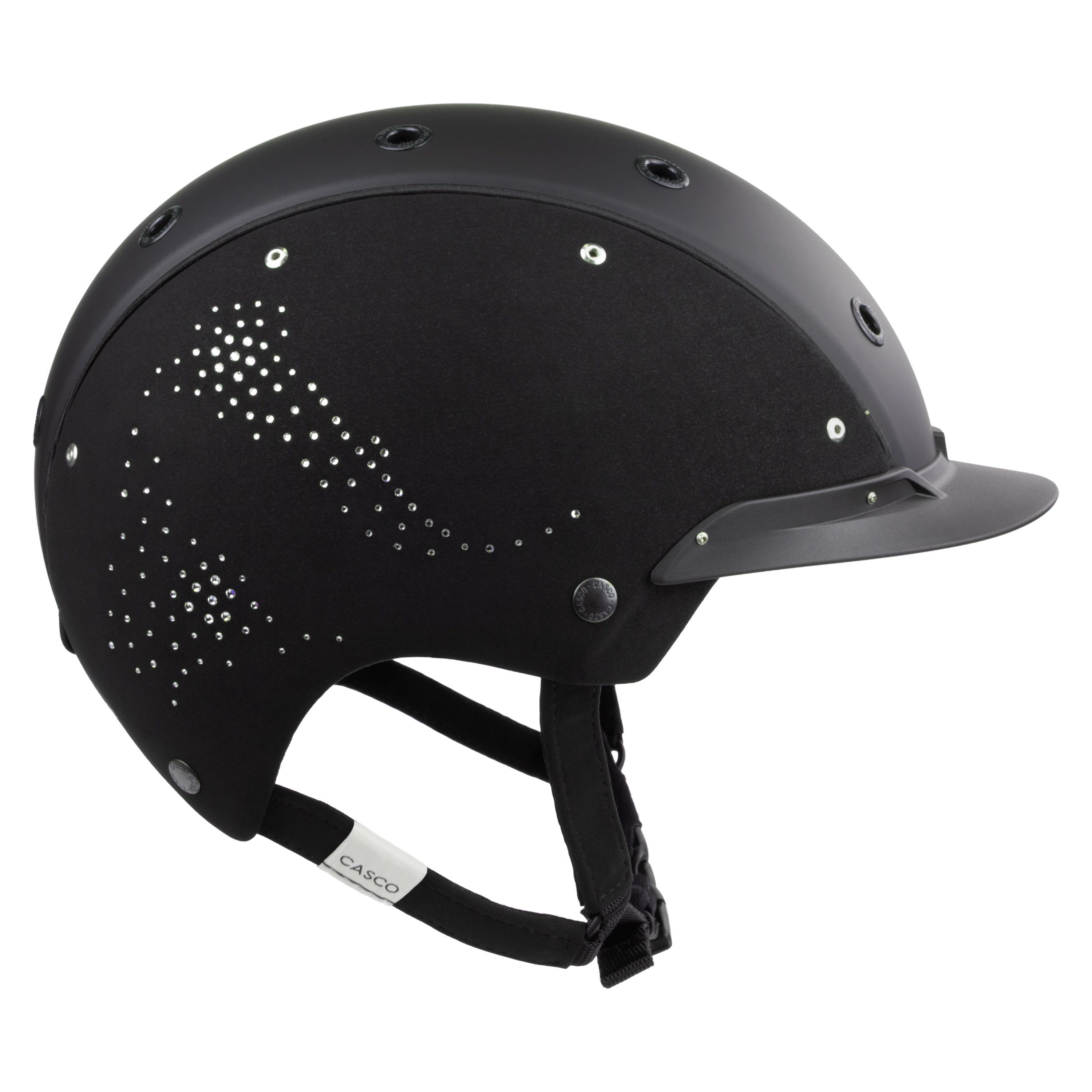 Casco Champ Nova Shade lovaglósisak fekete kristály, oldalnézet