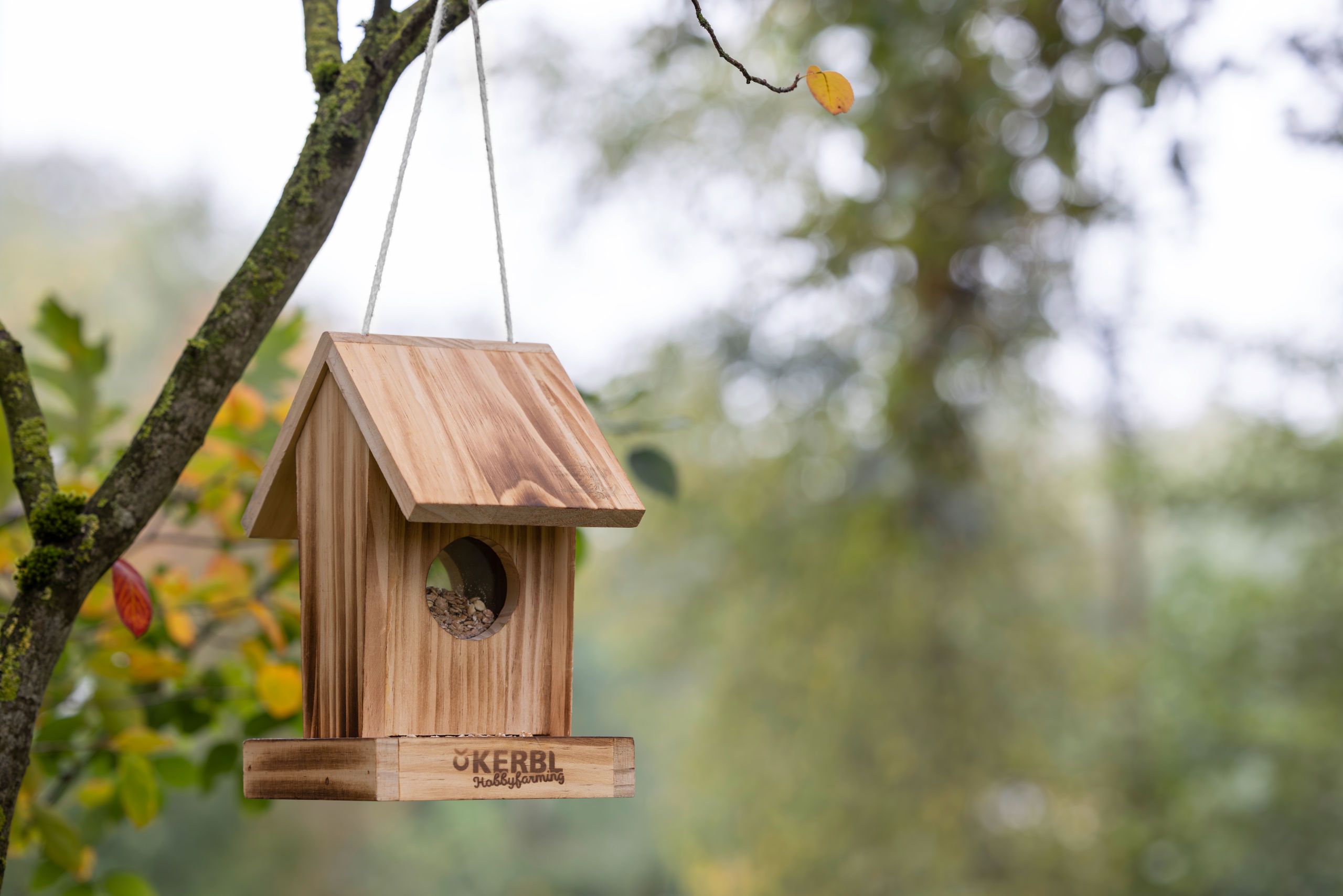 Vogelfutterstation, Holz, hängend, Garten Deko, Baukasten