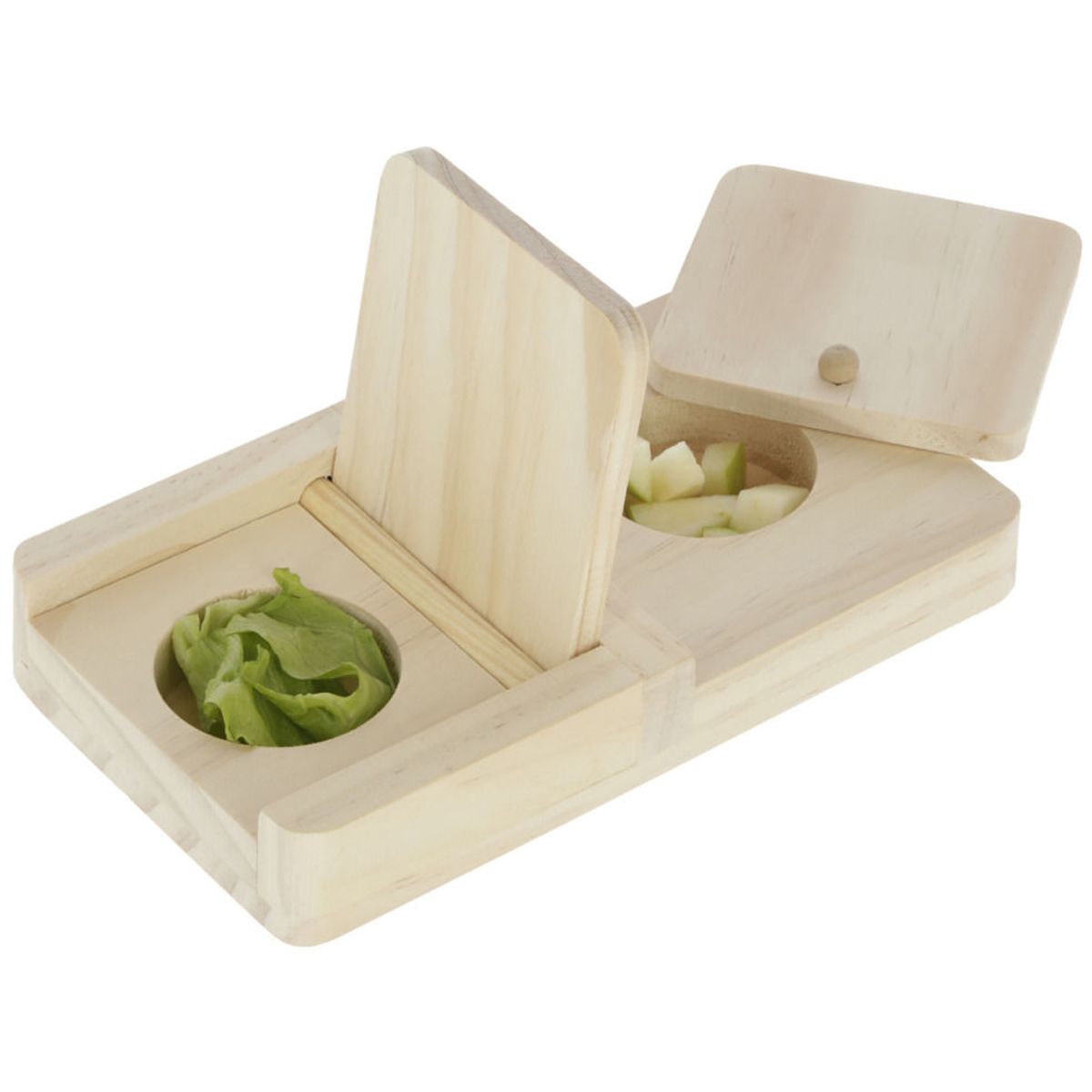 Kerbl Denk- und Lernspielzeug Snackbox für Nager, 21x11 cm, im Einsatz