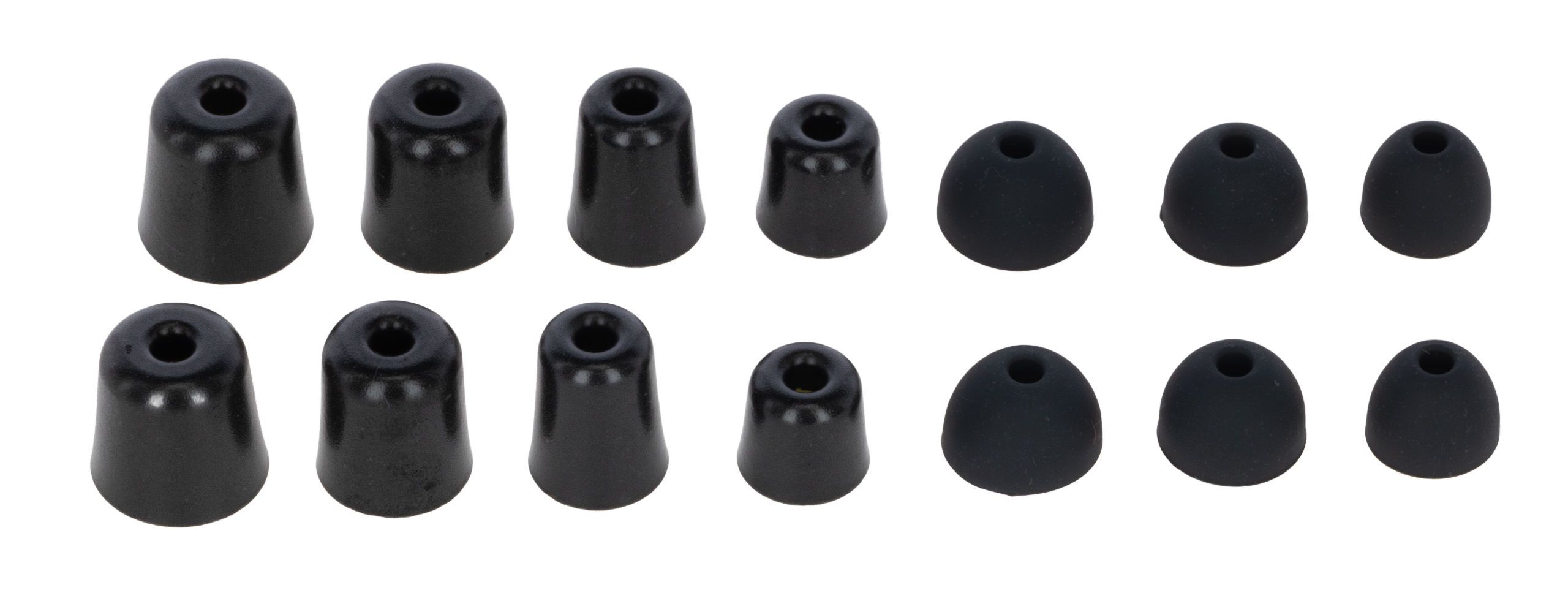 Ohrstöpsel, Silicone-Stöpsel, schwarz, In-Ear, Satz von 12