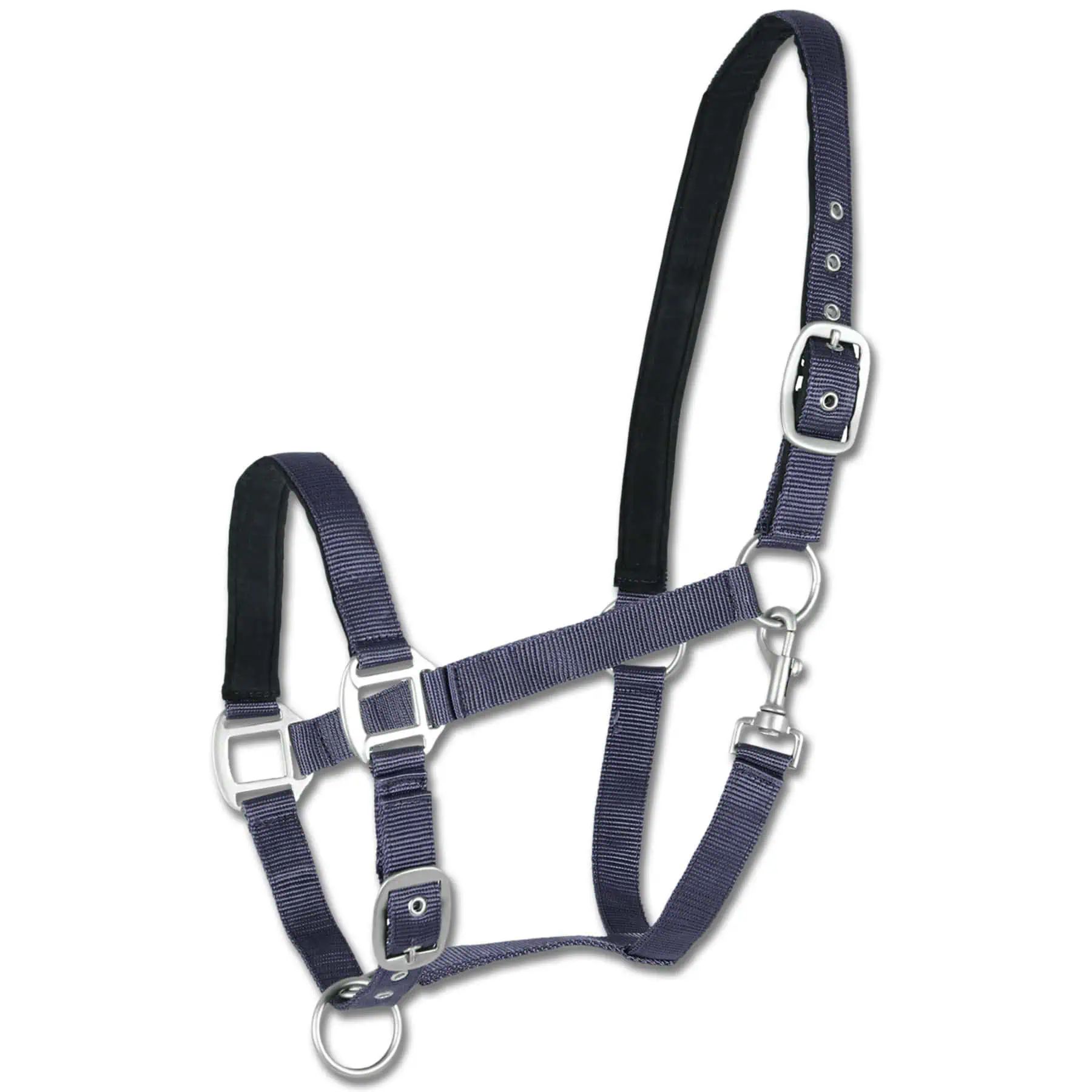 Licol Satin Waldhausen en Perlon, doublé doux et réglable, bleu, COB