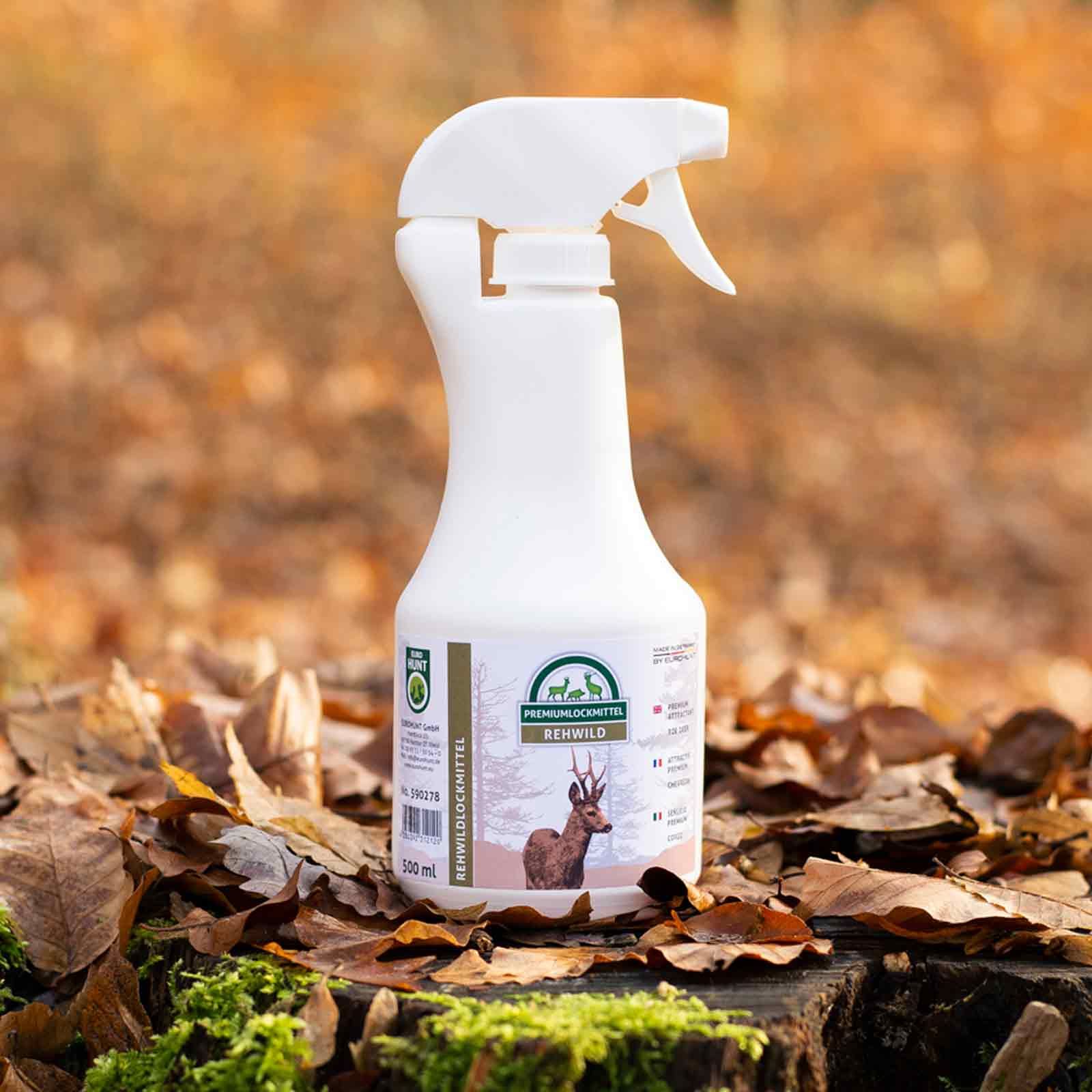 Spray attrattivo per cervi e caprioli 500 ml, in uso