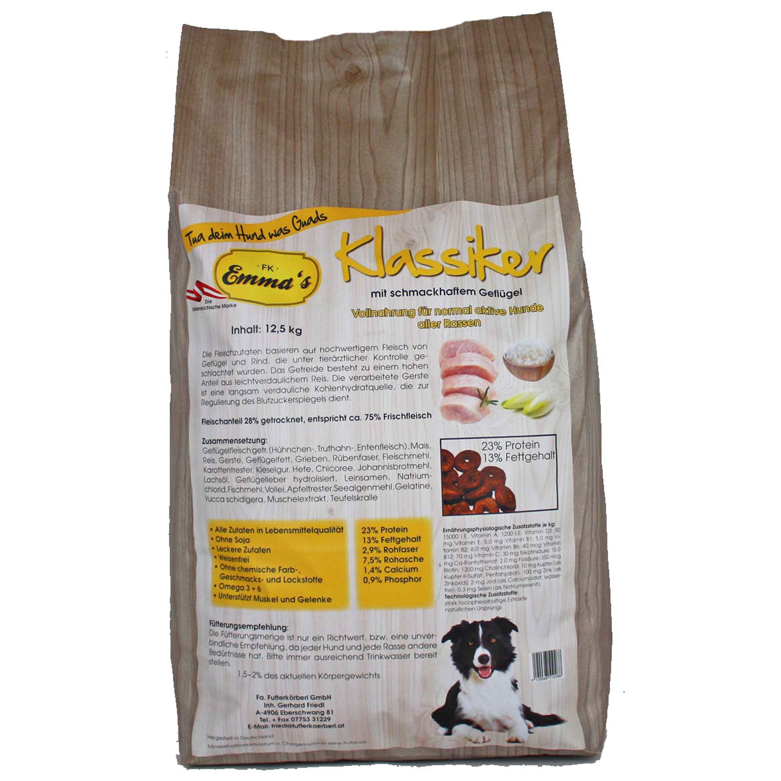 Emmas Les classiques de l'alimentation pour chiens 12,5 kg