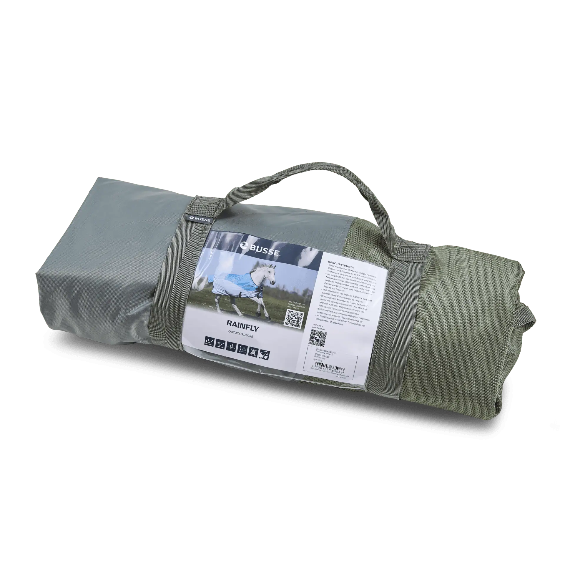 BUSSE Outdoordecke RAINFLY, Regen- & Fliegendecke für Pferde, 155, helloliv