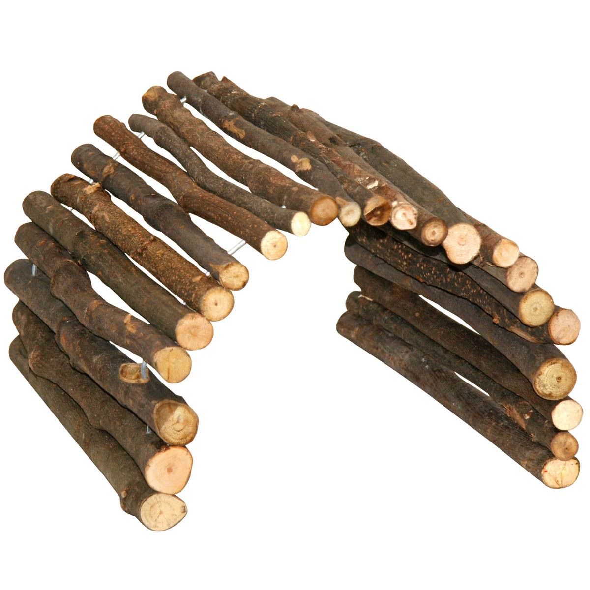 Kerbl Willow Bridge for Small Pets, Natural Wood Chew Bridge 27 x 16 cm