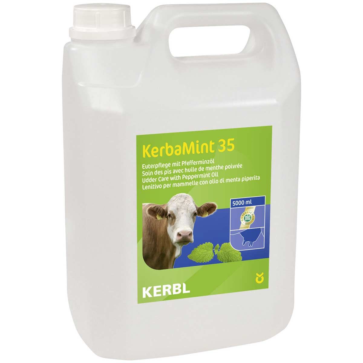 Kerbl KerbaMINT 35 Gel de Soin des Mamelles à l'Huile de Menthe, Bidon 5000 ml