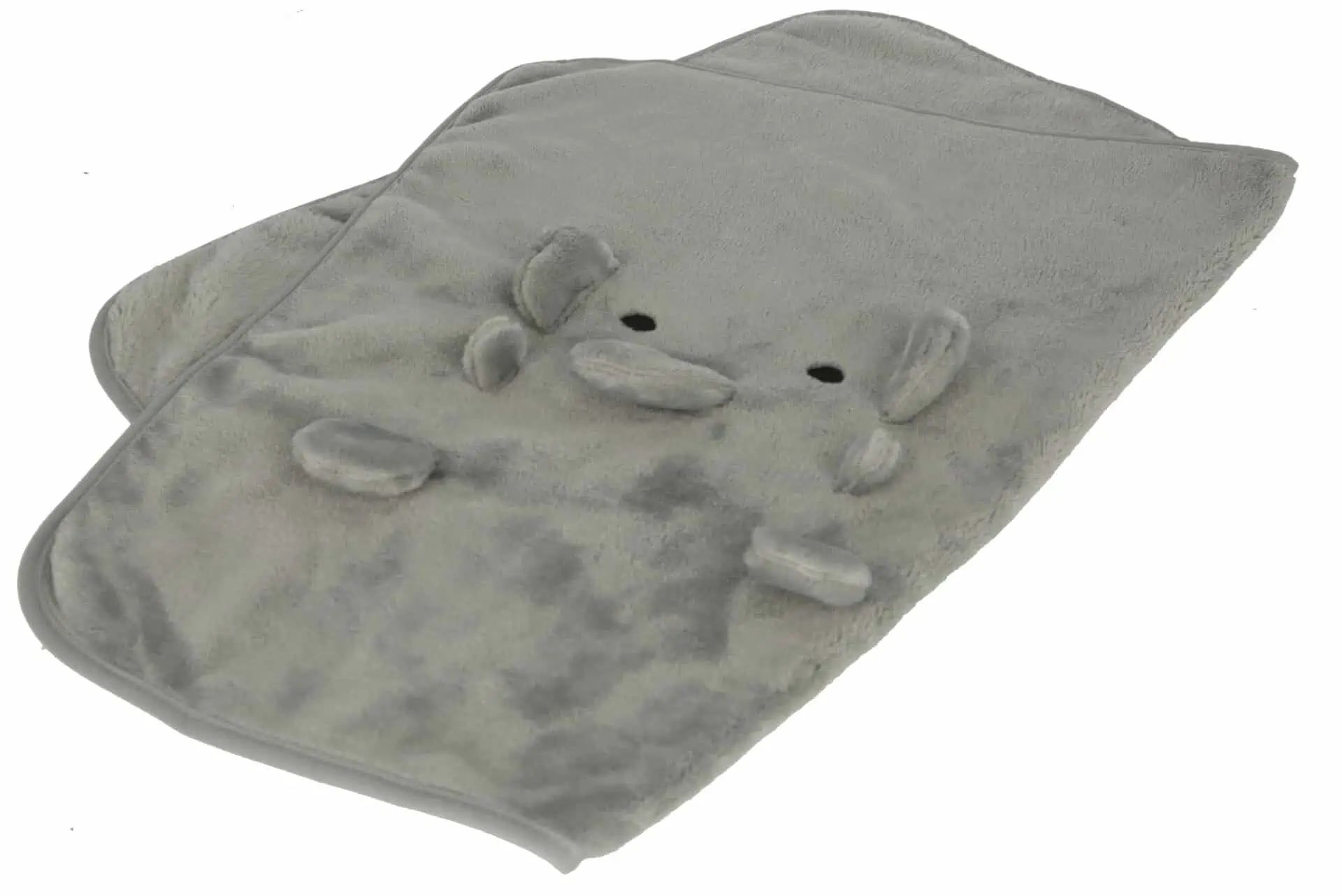 Pătură cățeluș elefant gri 72x51 cm