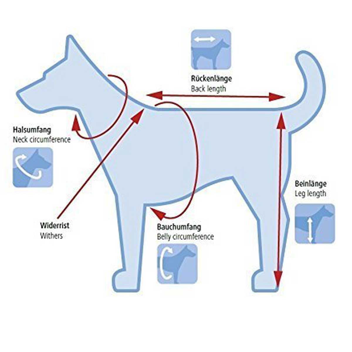 Kerbl Imperméable Seattle, Manteau de Pluie Chien à Capuche Gris, guide des tailles