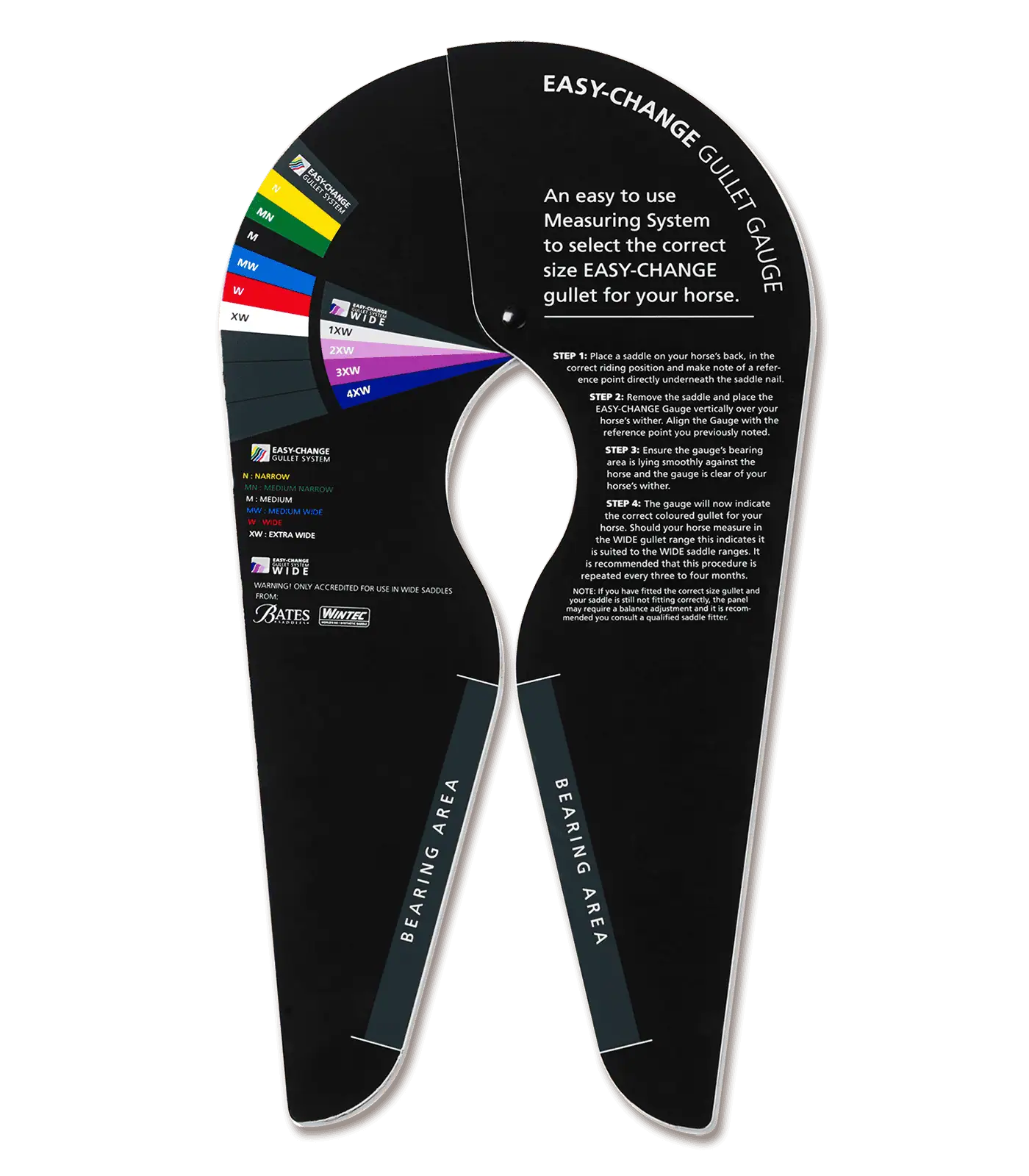 WINTEC Easy-Change Gullet Gauge for Precise Gullet Width Measuring, infographic