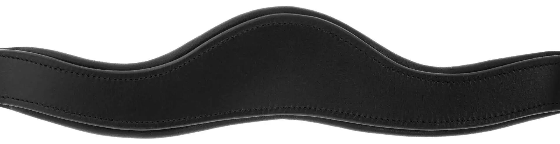 Covalliero Briglia svedese in pelle nera, con redini, senza morso, Pony/Cob/Full, dettaglio
