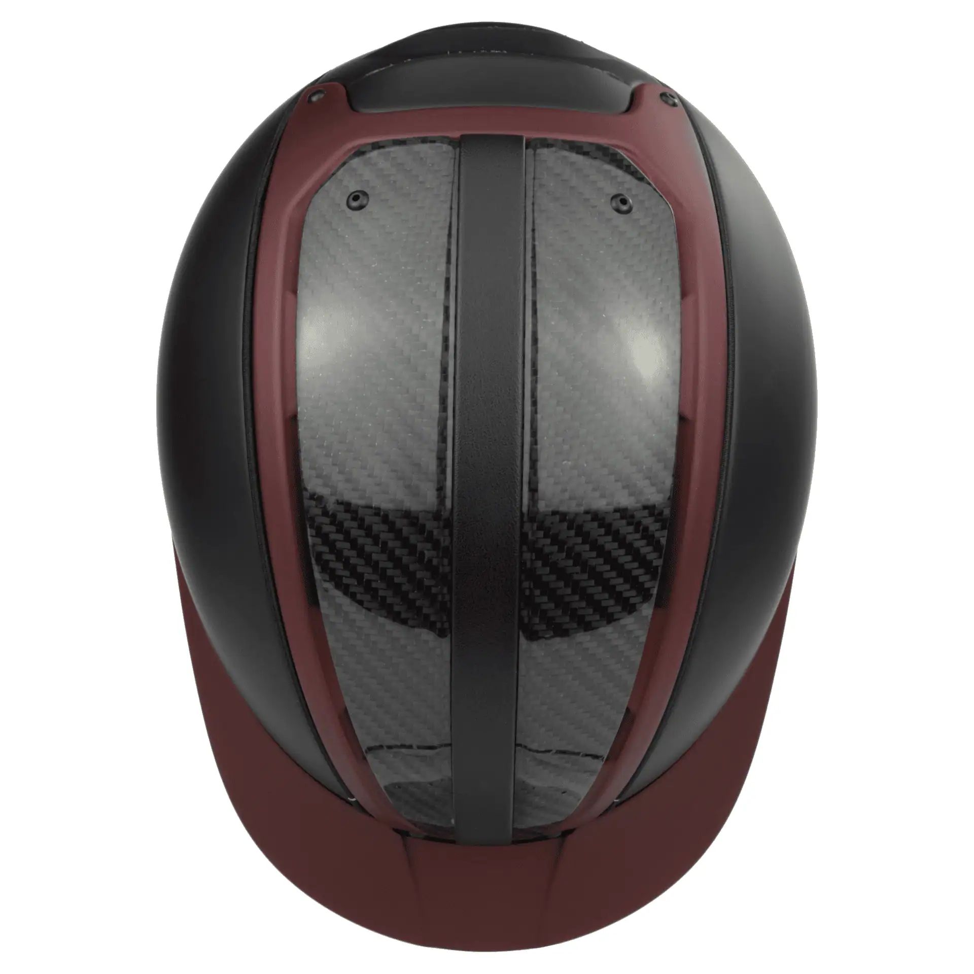 Casque d'équitation Casco Duell One Precision, design carbone, Carbon Burgundy S