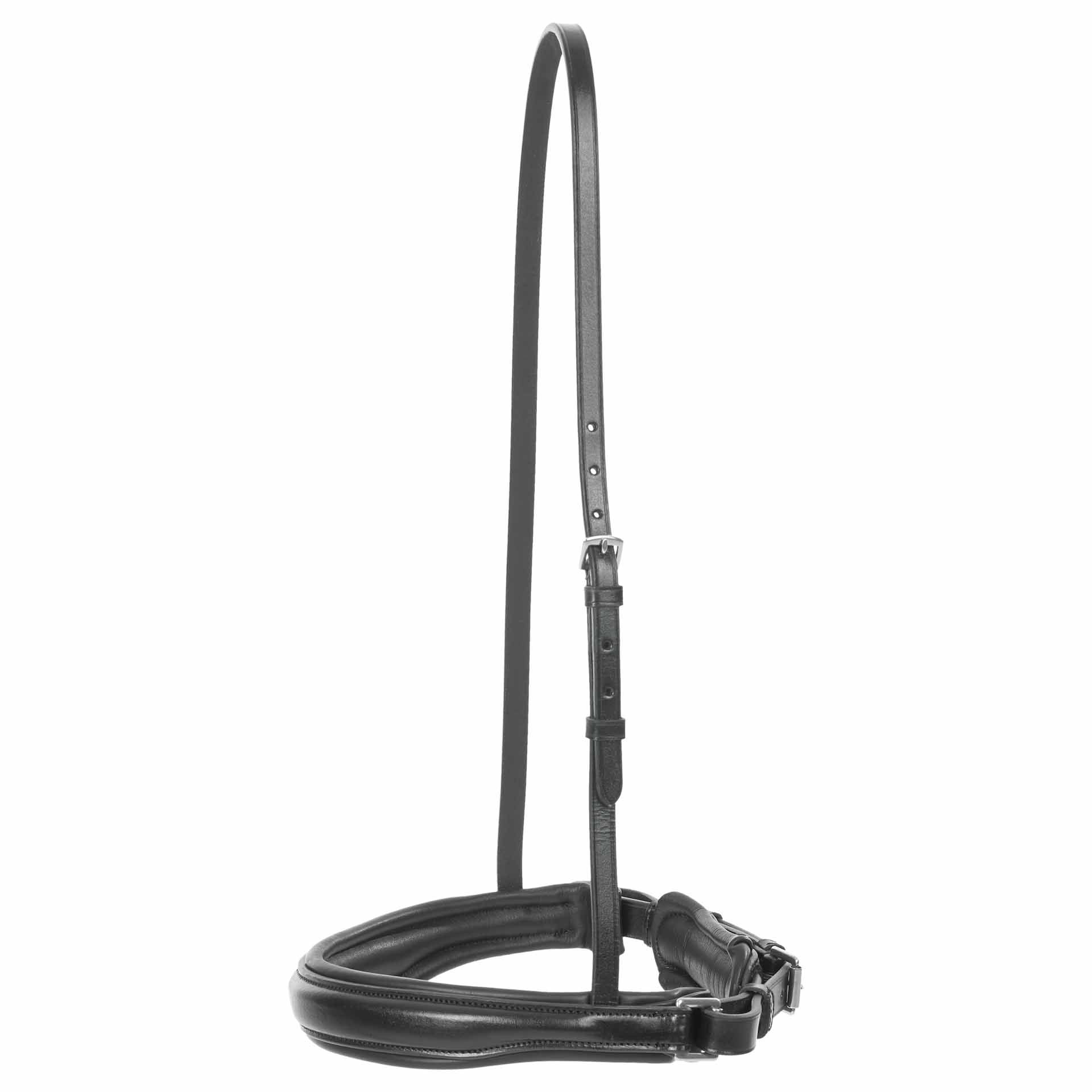 Licol BUSSE COMFORT-KANDARE II, muserolle suédoise pour mors de bride, COB noir/noir