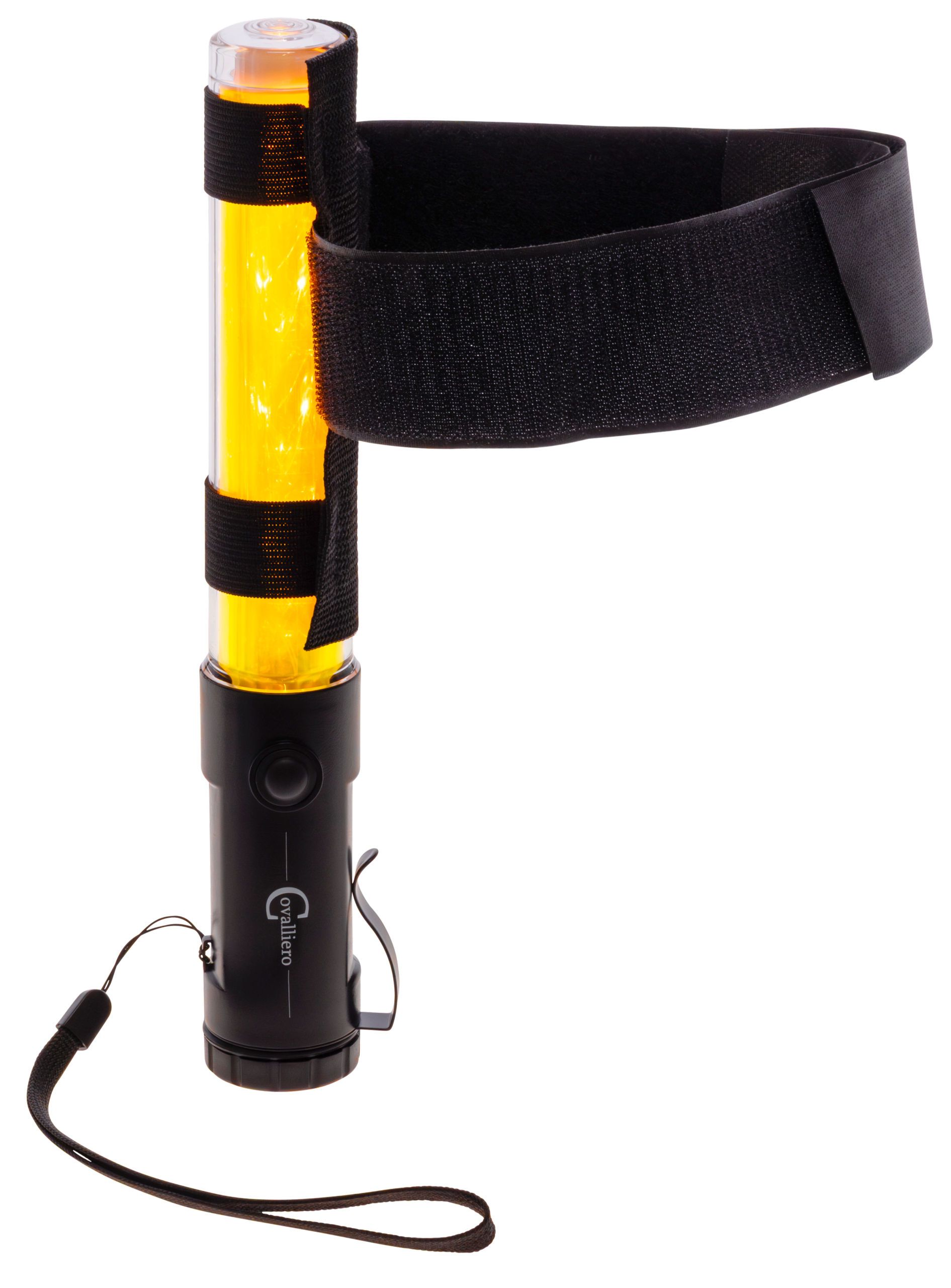 flashlight, orange, handheld, strap, adjustable