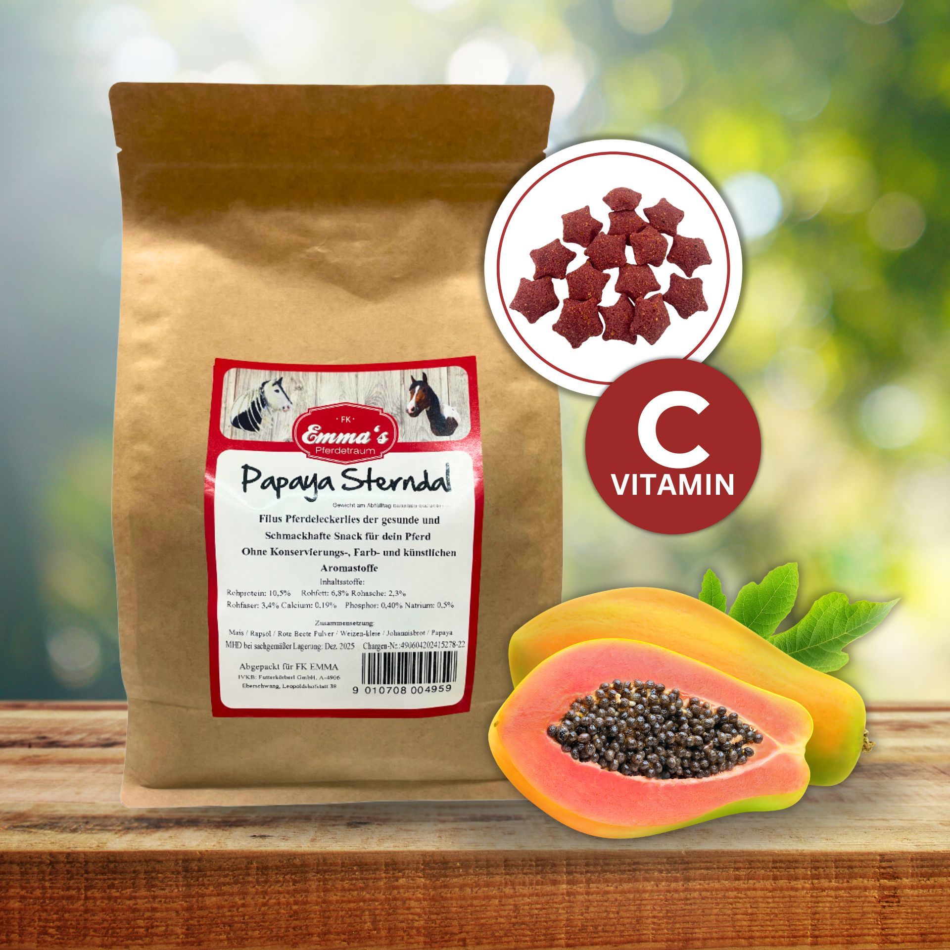 Emmas hästgodis Papaya Sterndal, användningsexempel