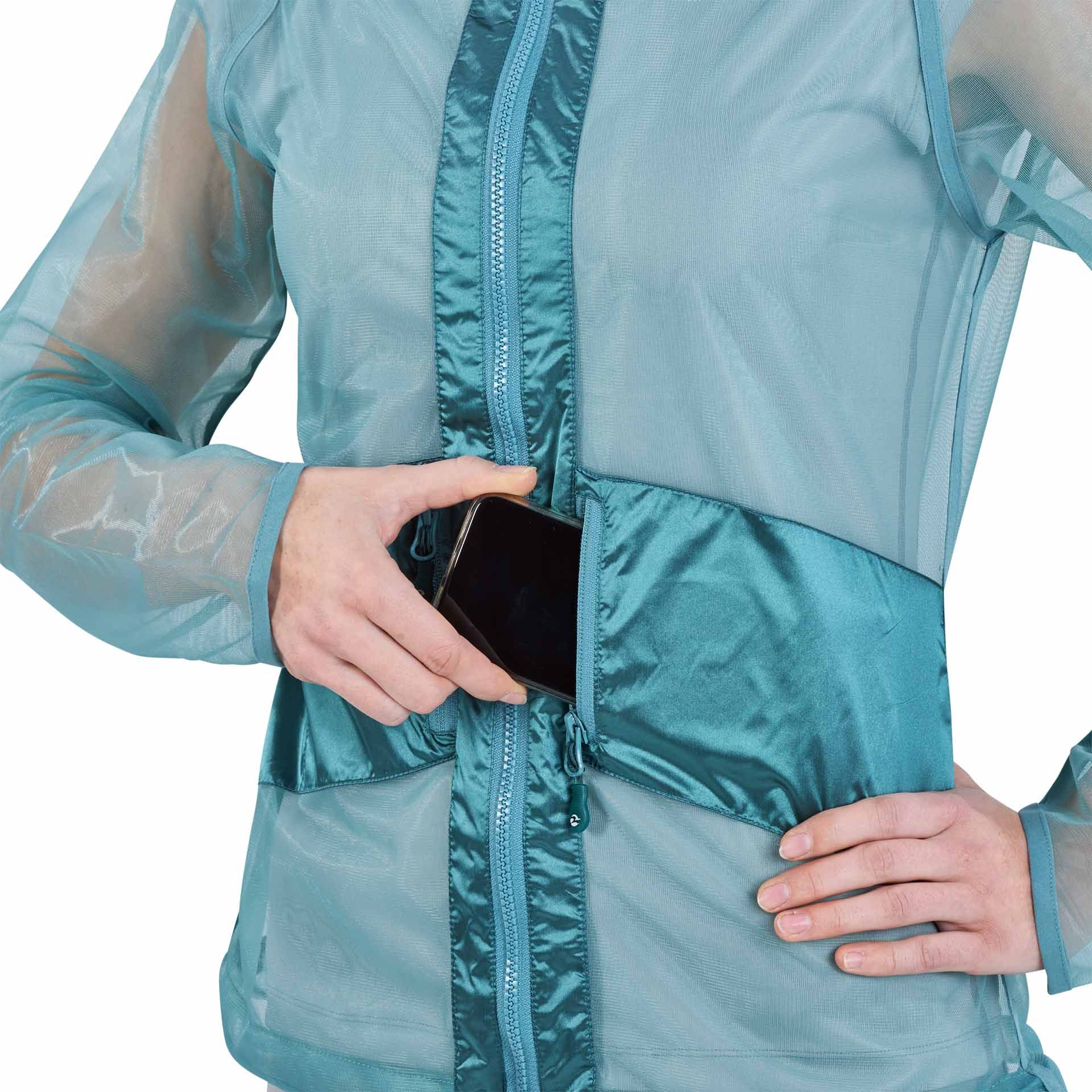 Veste BUSSE FLY, protection anti-insectes légère pour cavalières, détail, poche