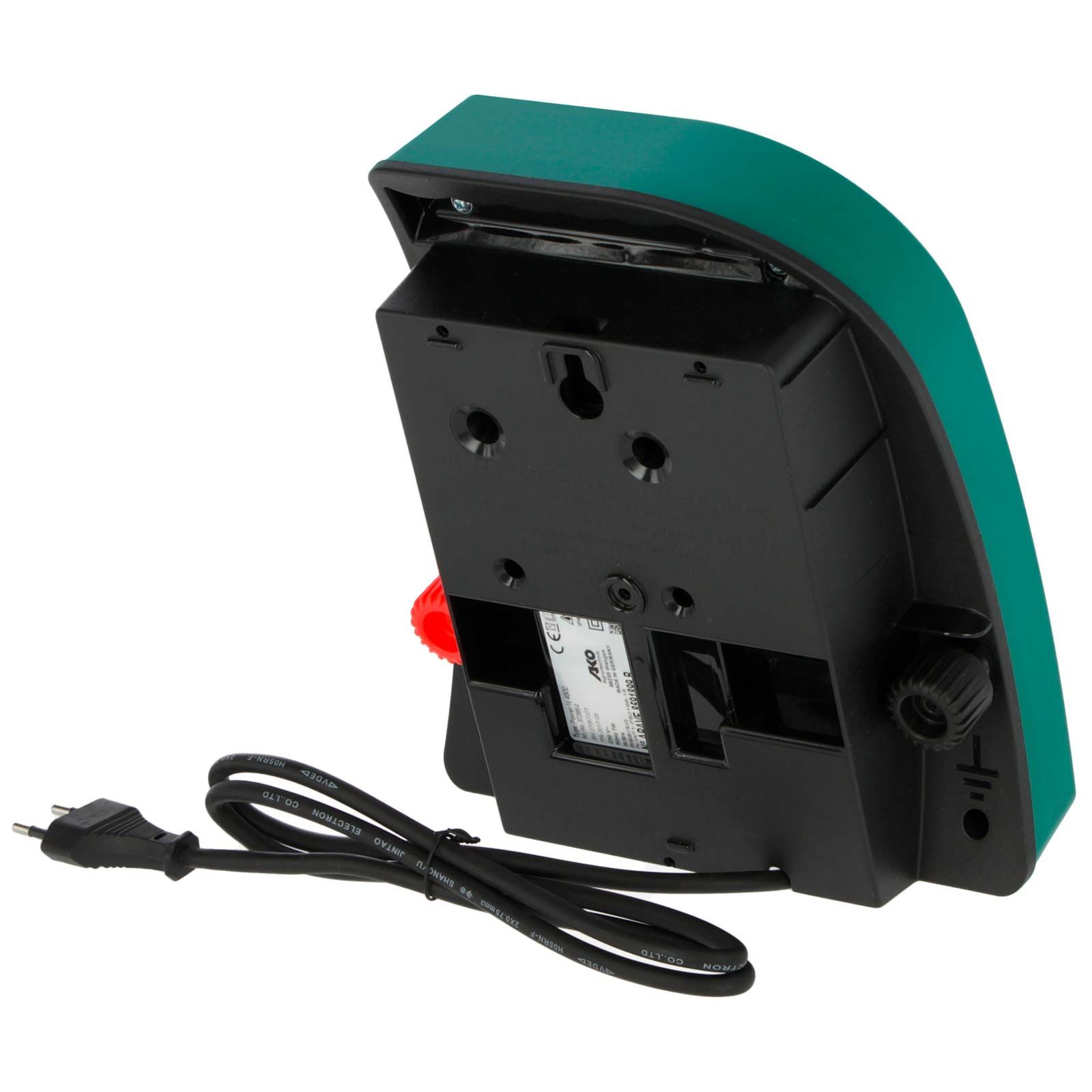 Électrificateur de clôture AKO Power N 4800, 230V, 6,7 joules, vue arrière, raccord