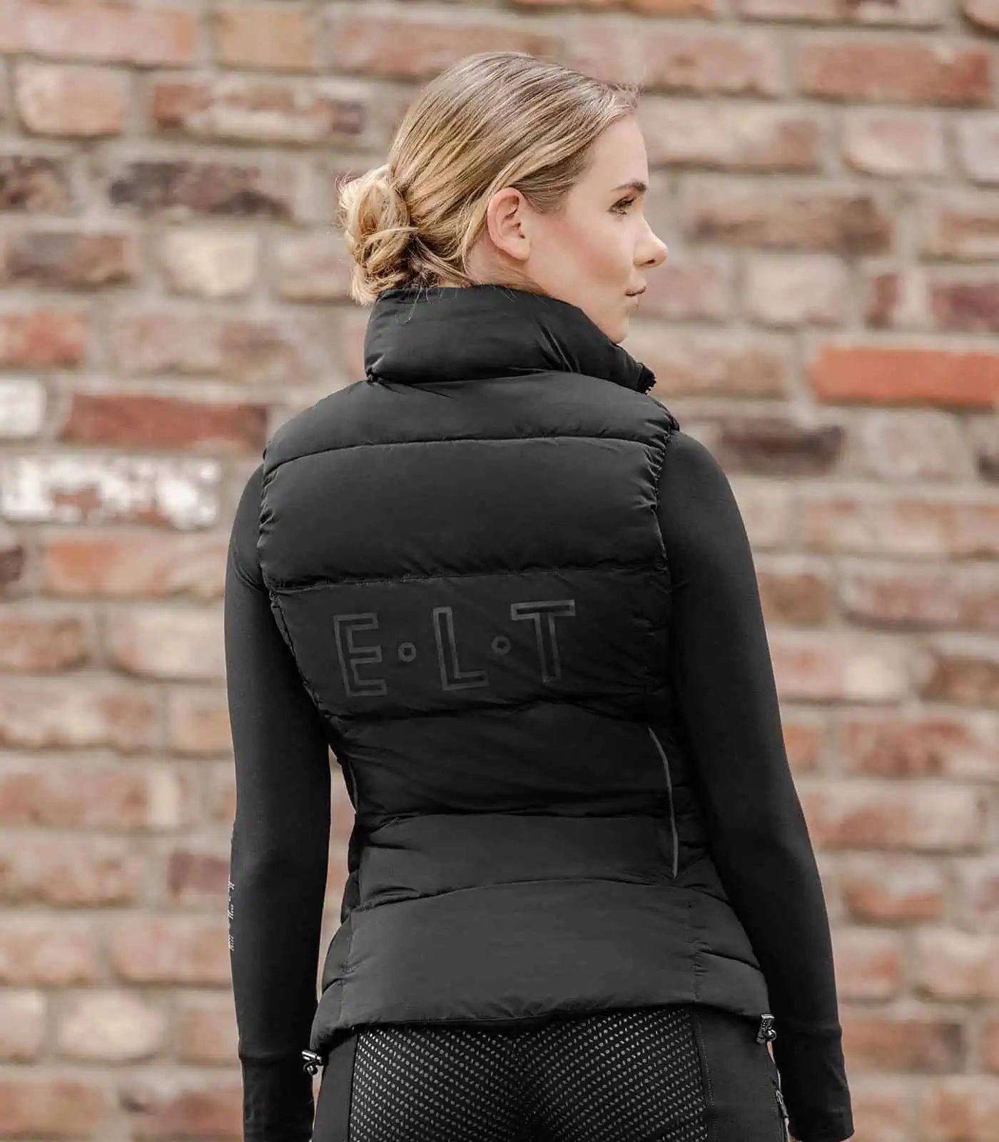 Gilet ELT Oxford léger d'hiver - Gilet équitation matelassé, noir, XS