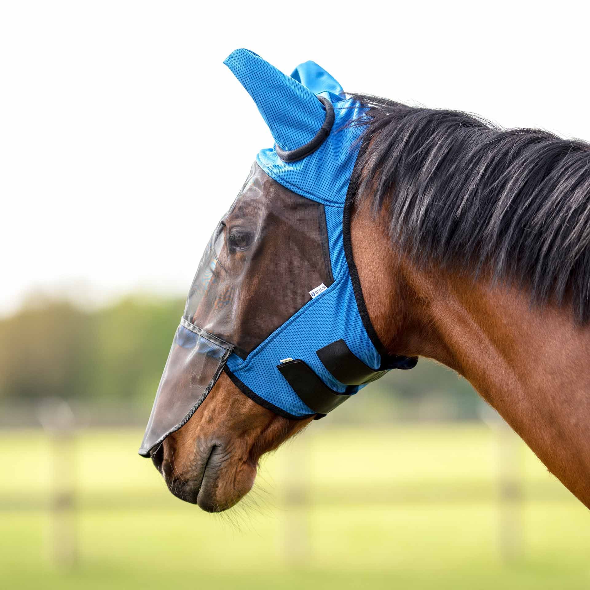 Masque anti-mouches BUSSE FLY GUARD II PLUS protège-oreilles, bleu XWB