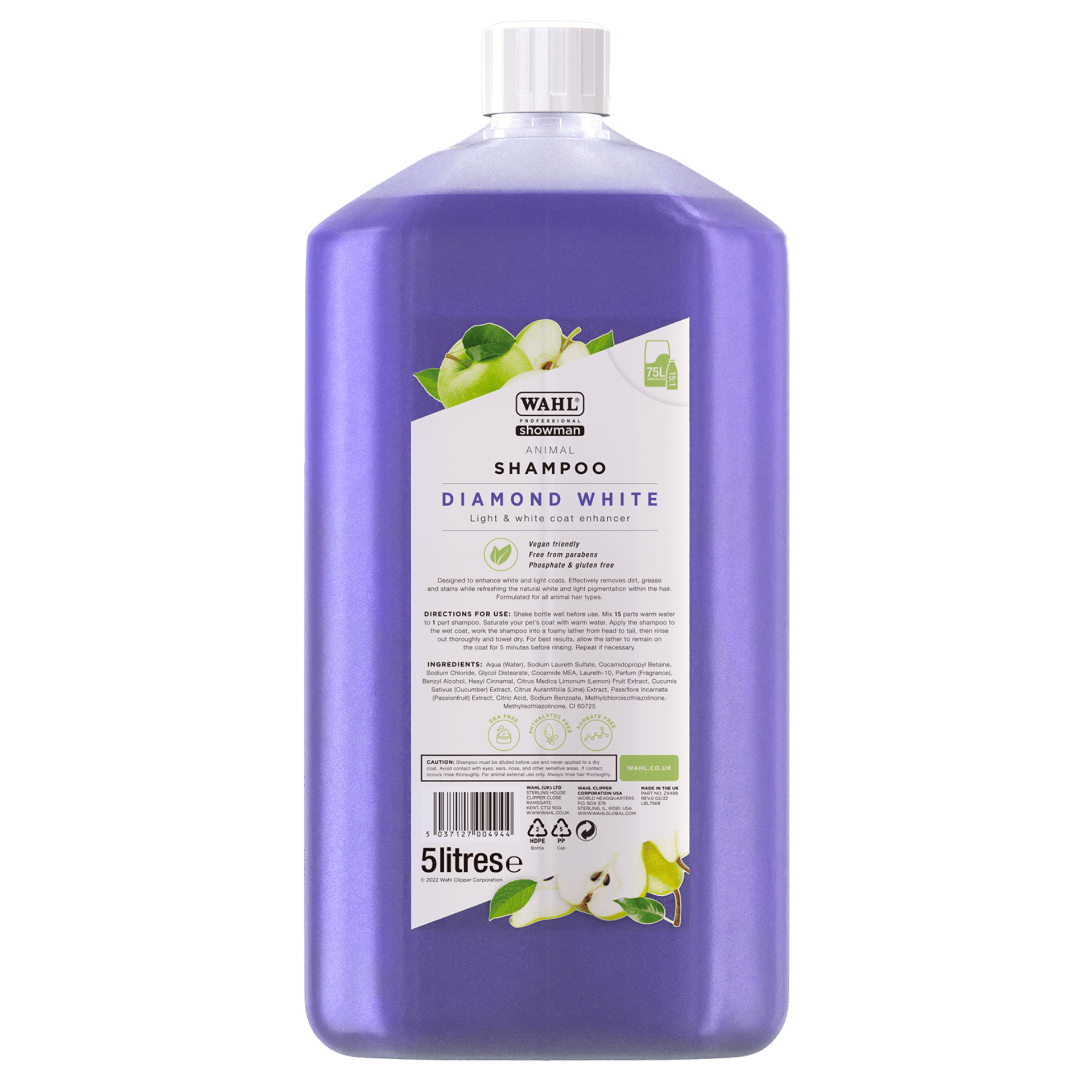 Wahl Diamond White Shampoo concentrato per cani per pelo bianco & chiaro