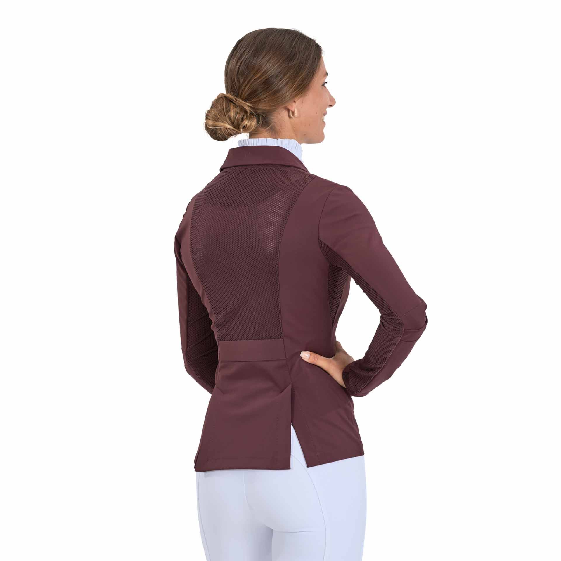 Veste de concours BUSSE FLORENZ, légère avec inserts mesh, bordeaux 34