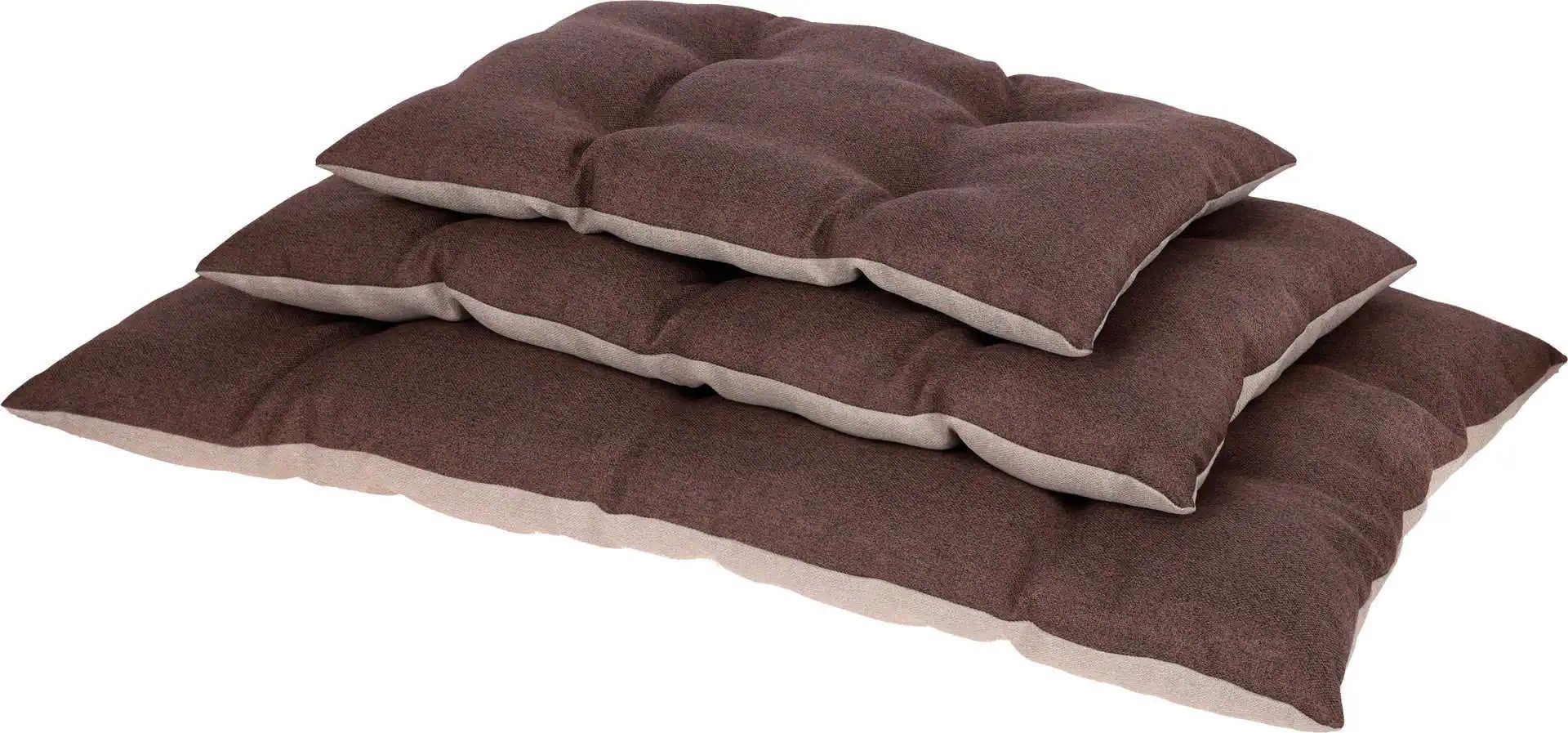 Kerbl Djurkudde Ely, vändbar, tvättbar, brun/beige, storleksvarianter