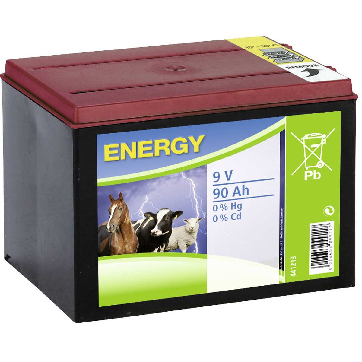 Baterie specială cu celule uscate zinc-aer 9V 90Ah, ambalaj
