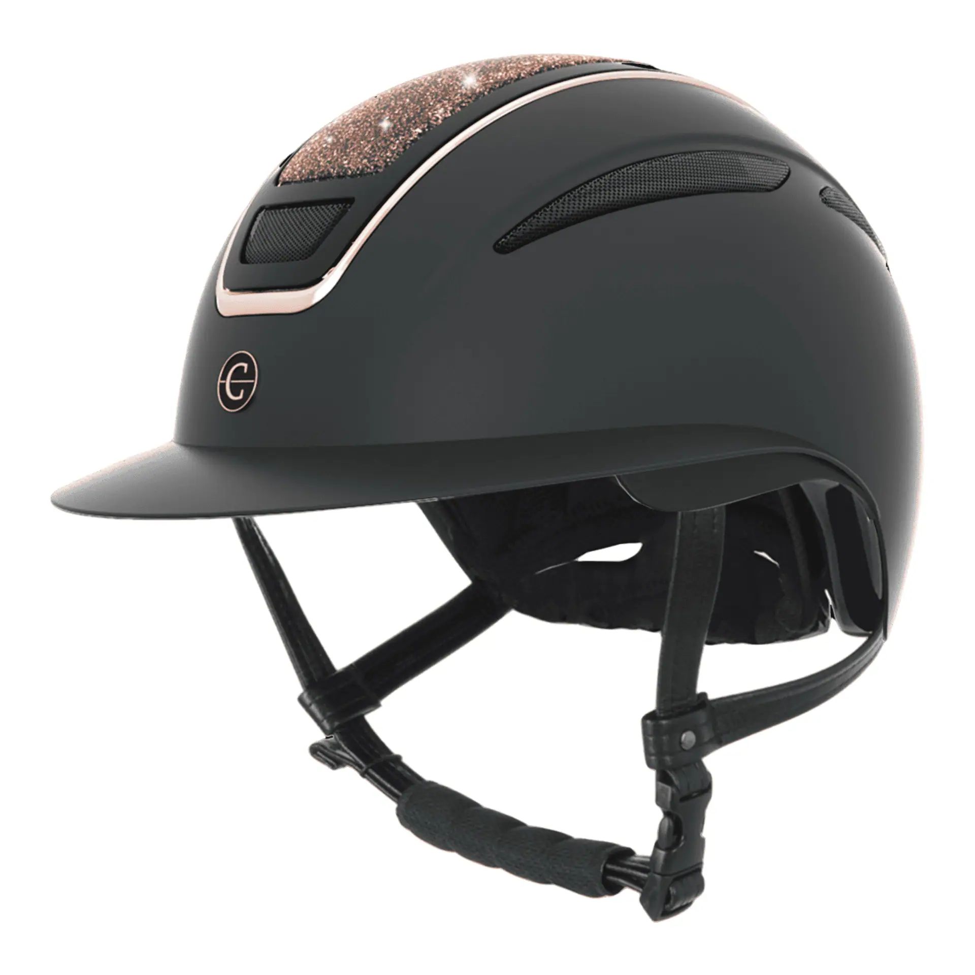 Casque d'équitation Covalliero Elite Polo, or rose, L
