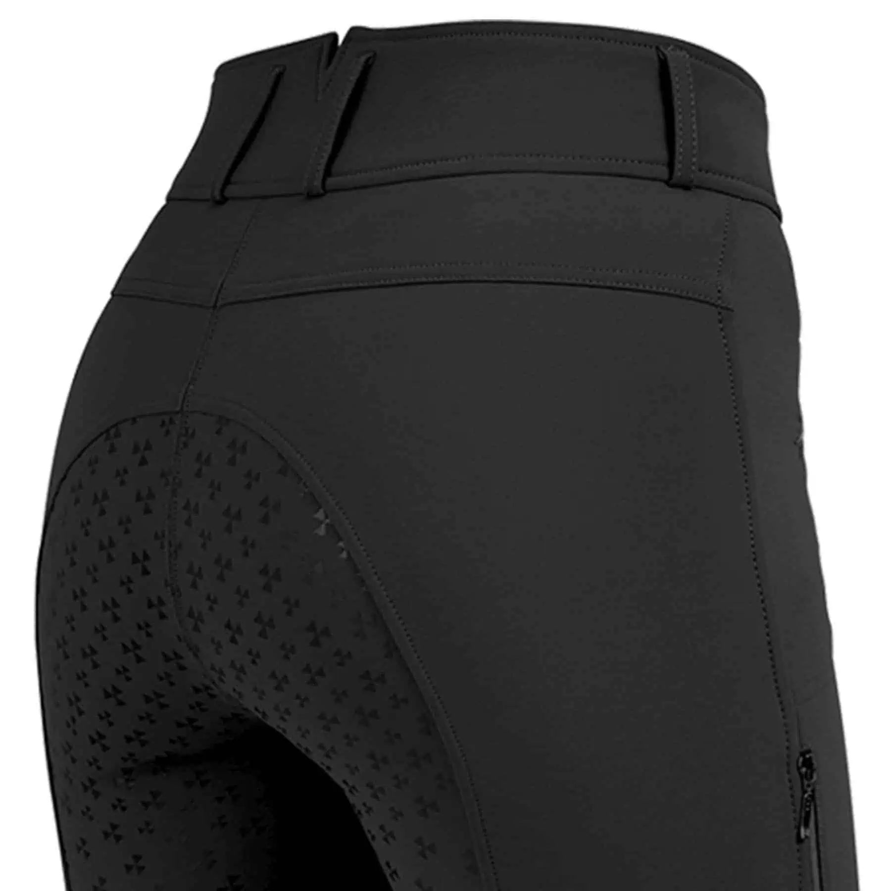 Pantalon d'équitation ELT Hella High Waist en silicone, fond intégral, Noir, 42