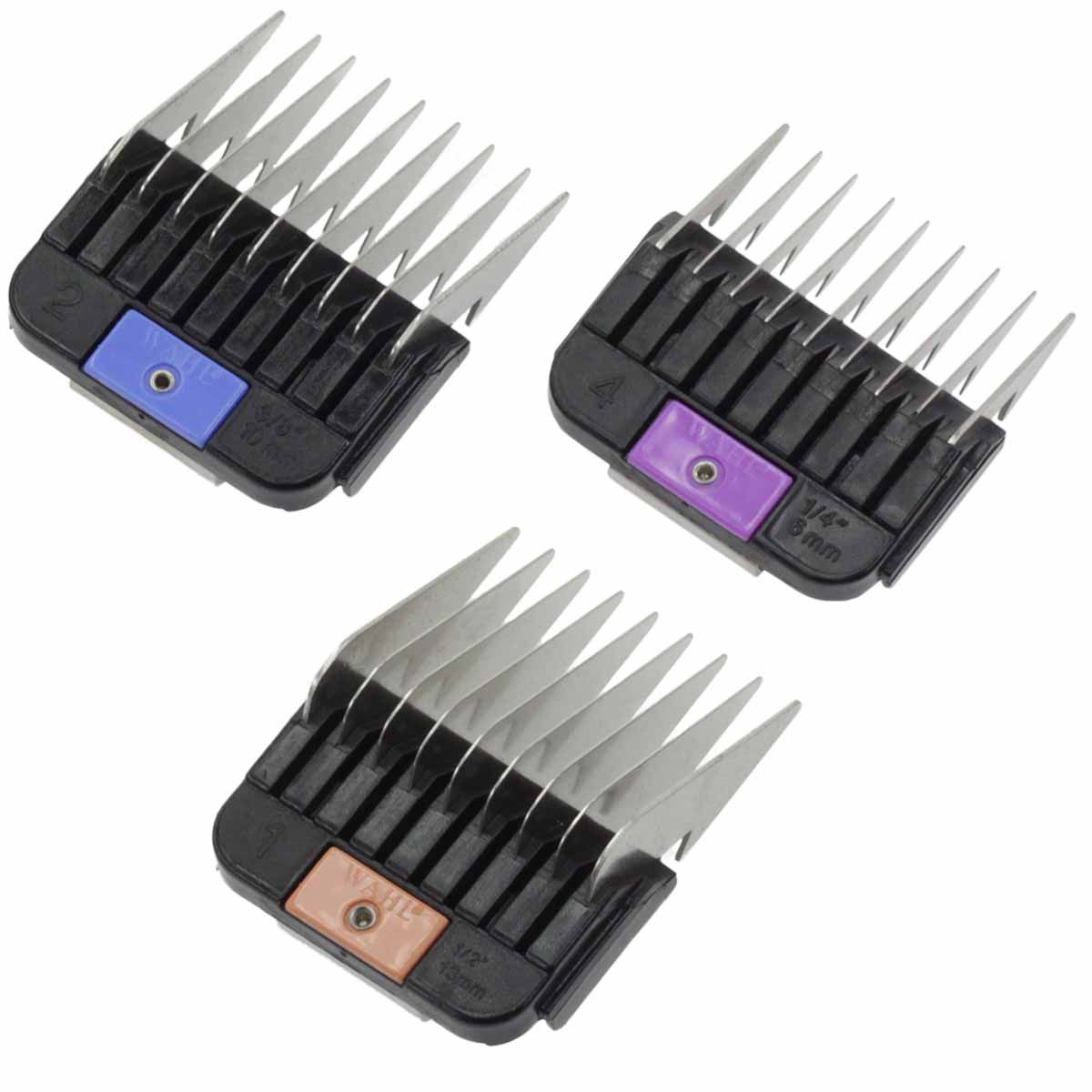 Jeu de 3 peignes à fixation rapide Wahl en acier inoxydable Max 45/50