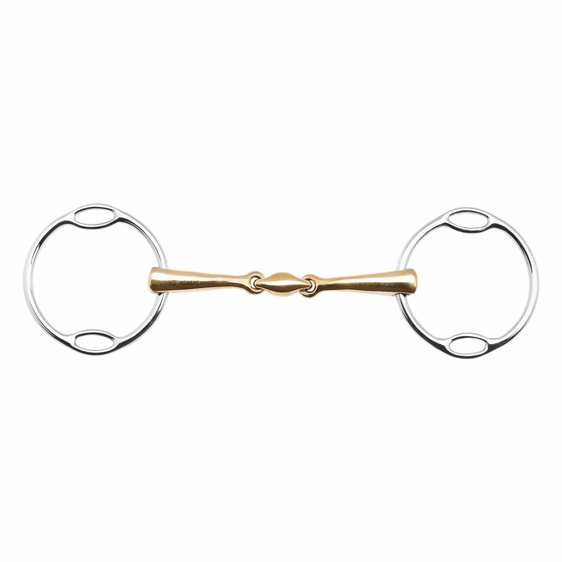 Mors simple à anneaux souples BUSSE KAUGAN-SHAPED, 16 mm, double brisure