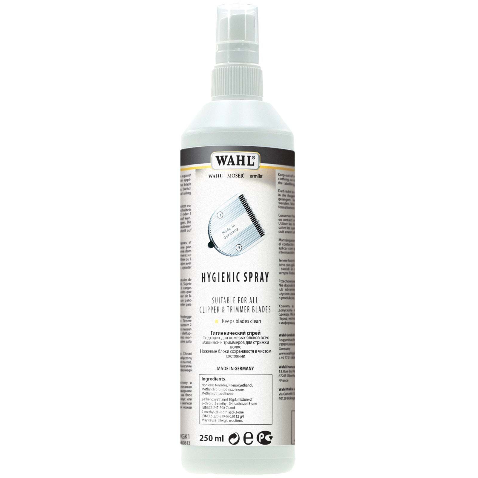 Wahl tisztító spray nyírófejekhez, tisztít és fertőtlenít, 250 ml