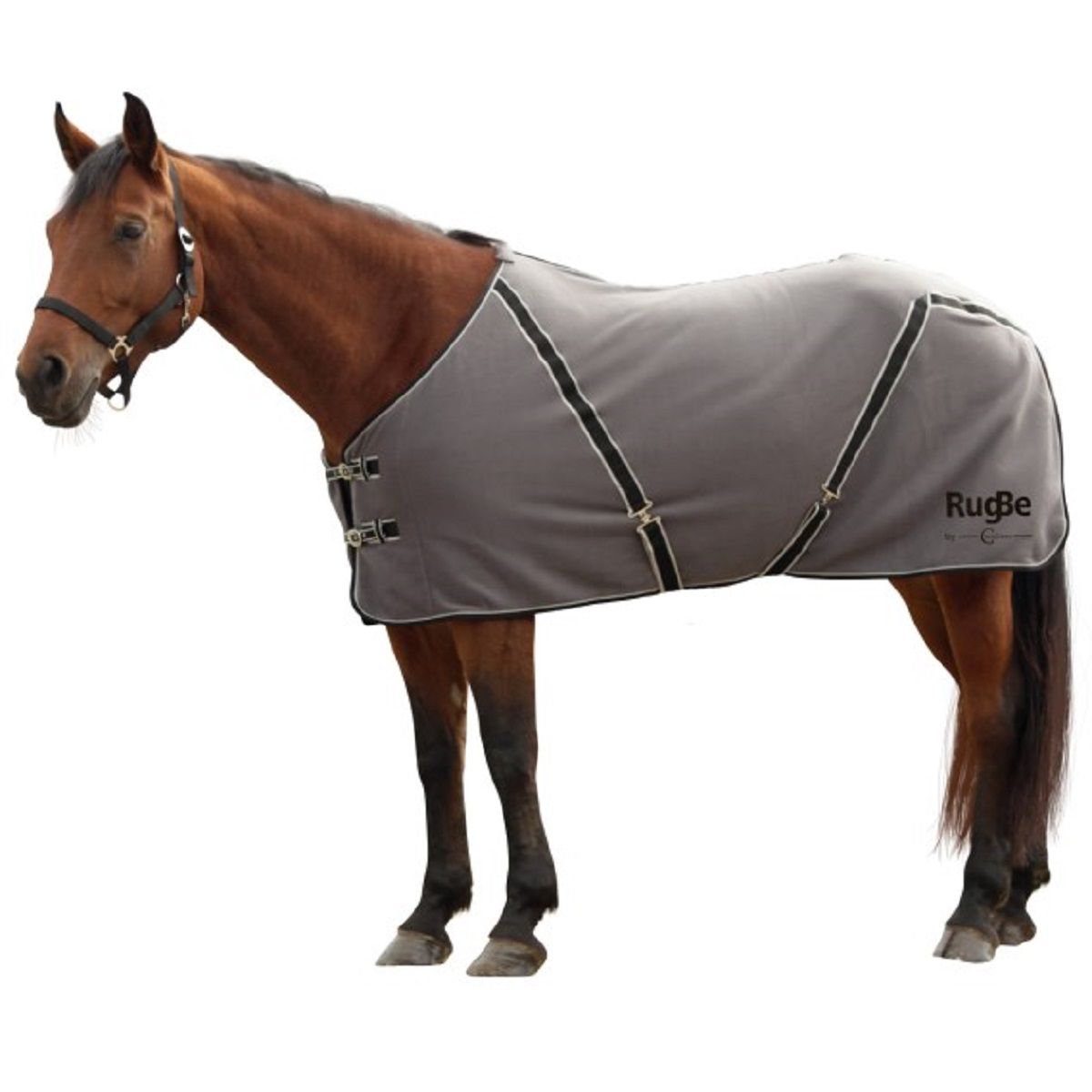 Abschwitzdecke RugBe Classic anthrazit / schwarz