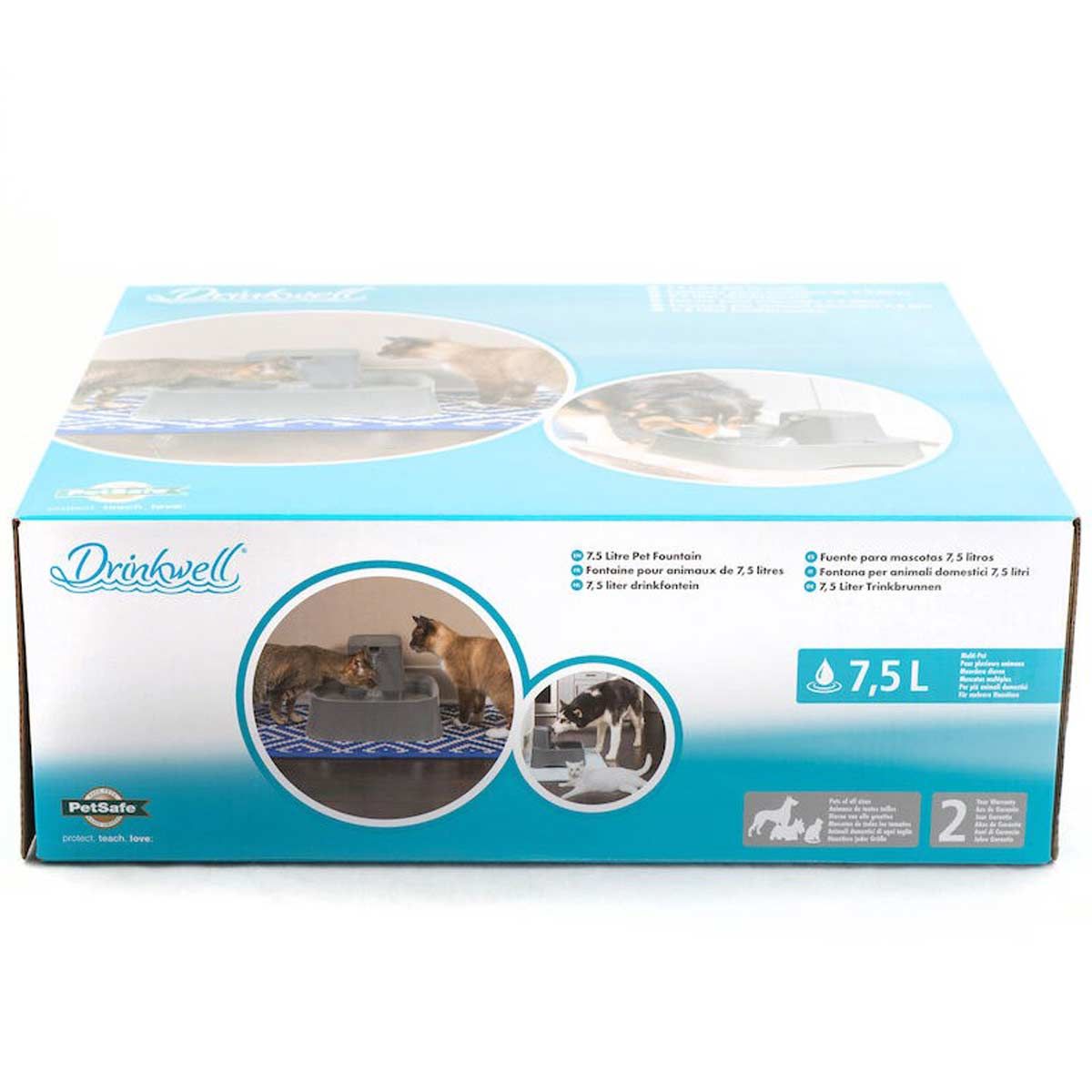 PetSafe Drinkwell Trinkbrunnen für Katzen & Hunde, 7,5 Liter, Verpackung