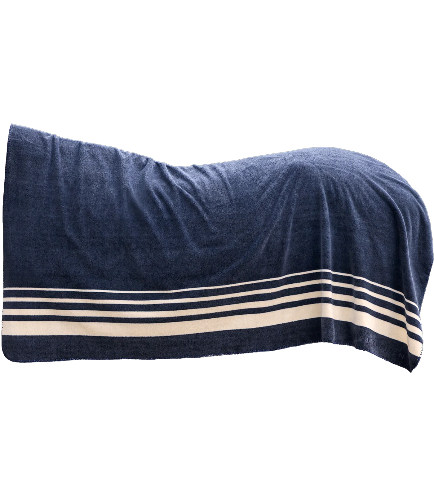 decke, fleece, marineblau, gestreift, bett