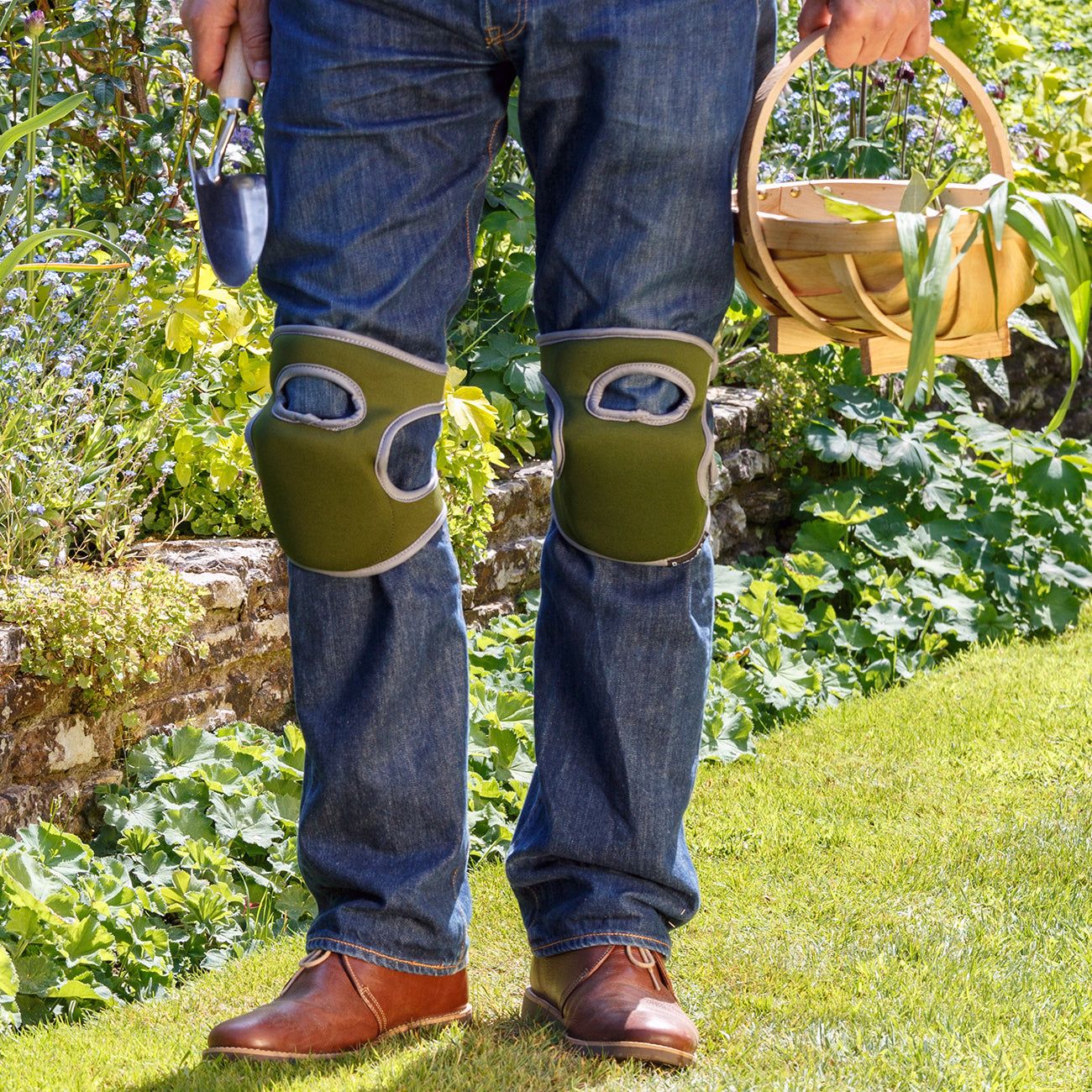 Burgon & Ball Kneelo Gardening Knee Pads Pair, Moss