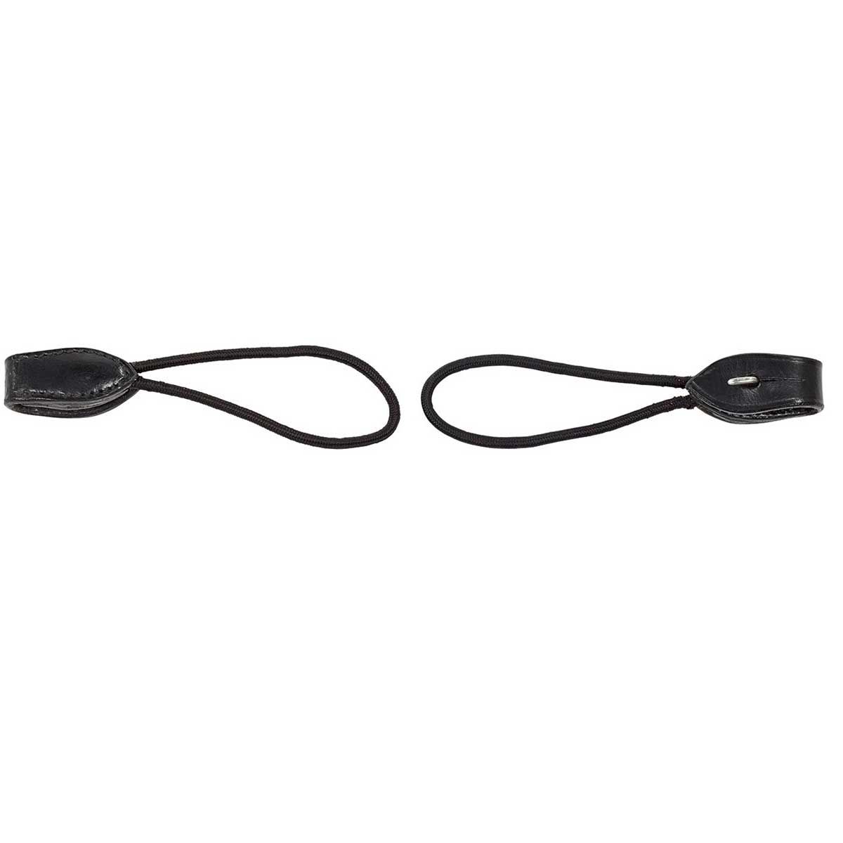 BUSSE Pelham Straps Leder mit Nylonkordel, paarweise, schwarz