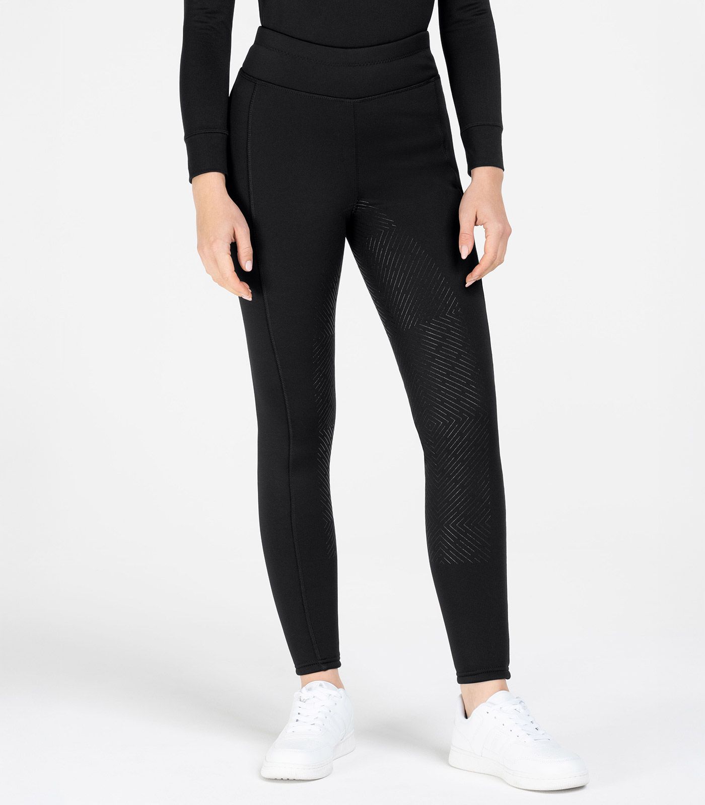 ELT Rica termo ridtights med helsilikon, teddyfodrade, svart 116