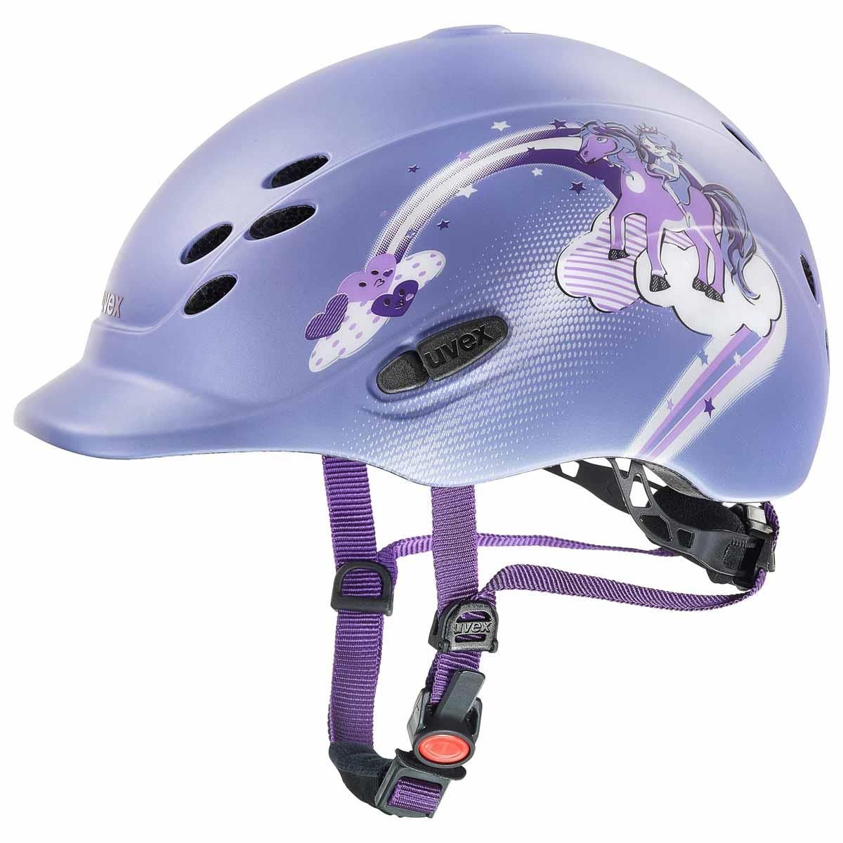 Casque d’équitation pour enfants uvex onyxx décor prinzessin lila matt